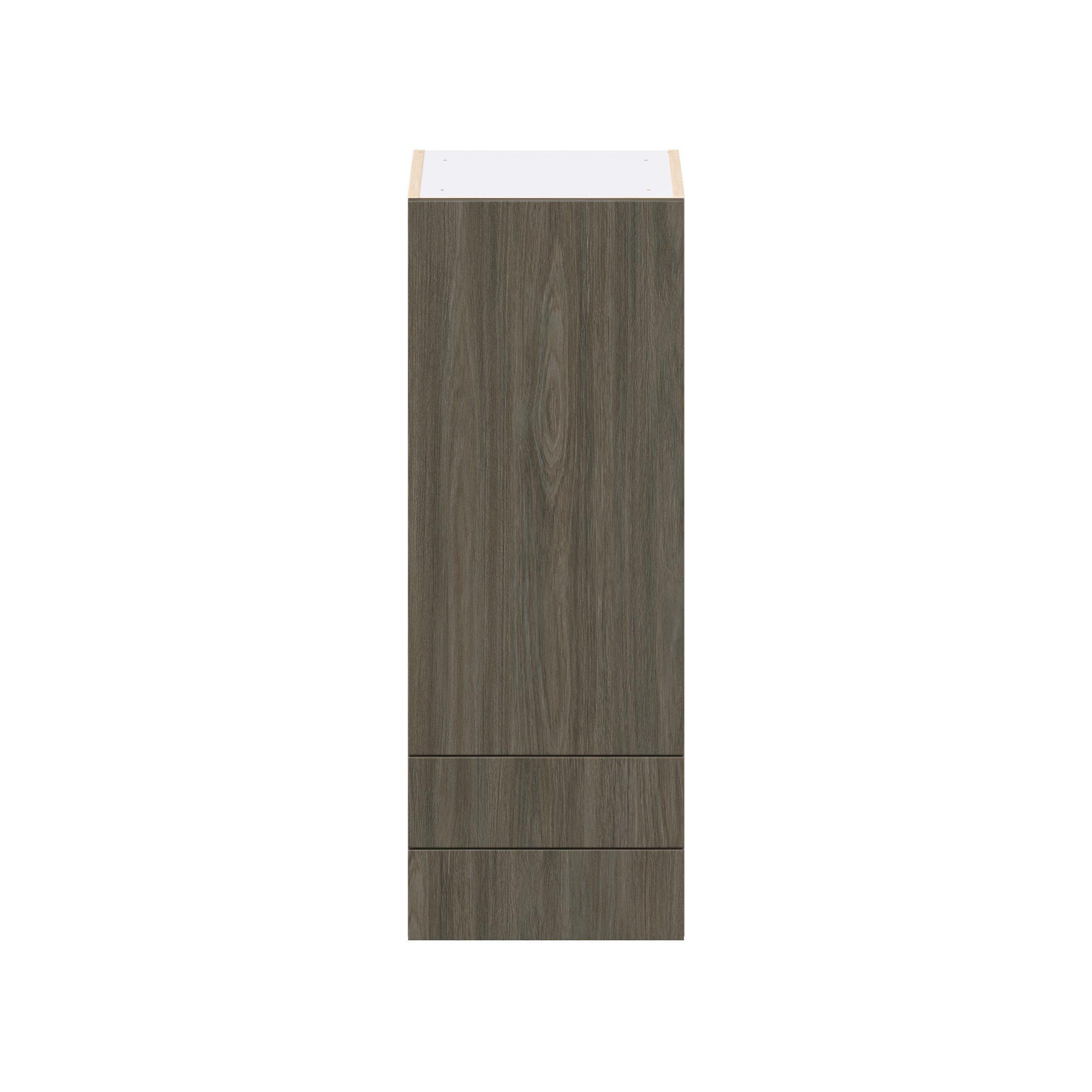 Glenwood 15 in. Burnt Walnut Door and Drawer Wall Cabinet