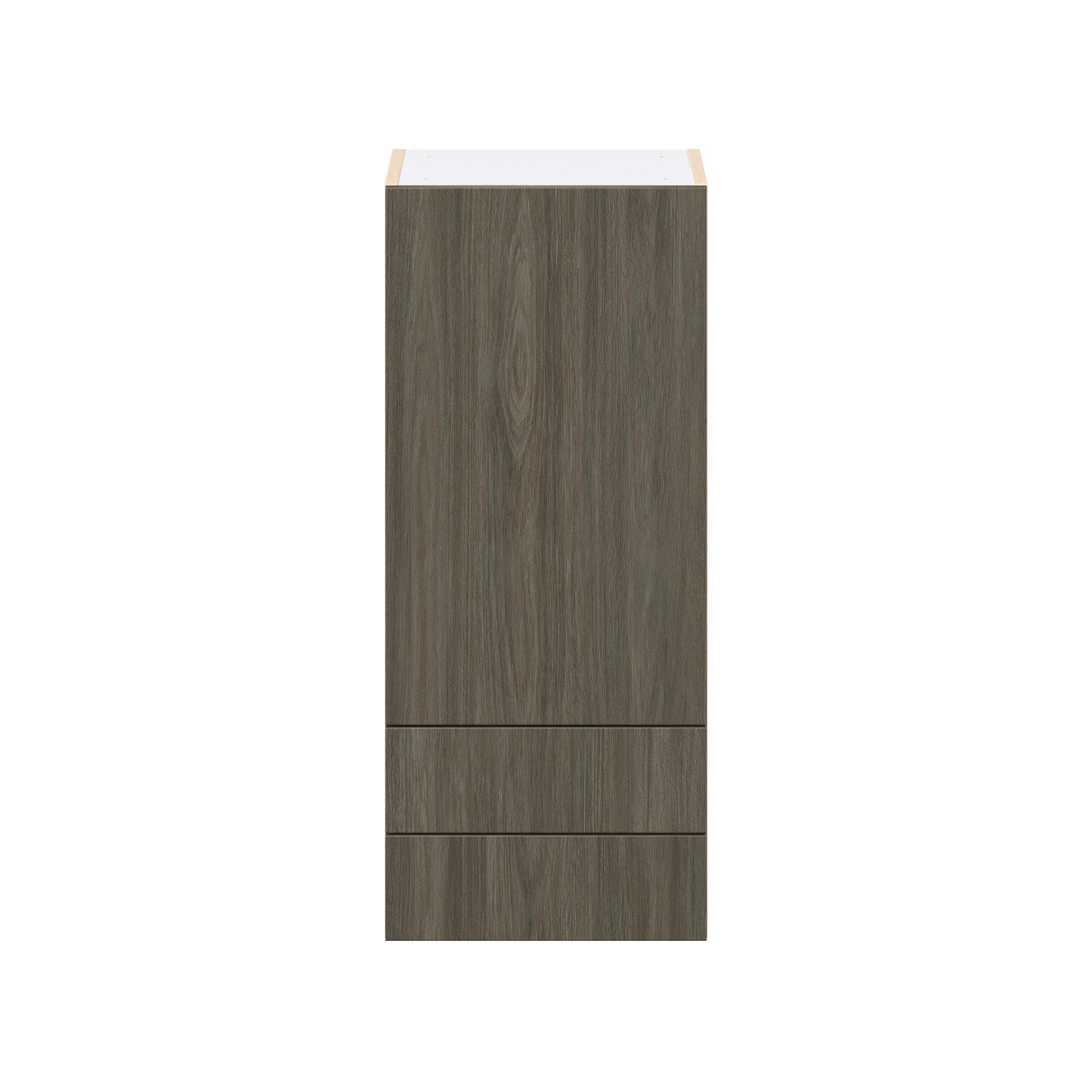 Glenwood 15 in. Burnt Walnut Door and Drawer Wall Cabinet