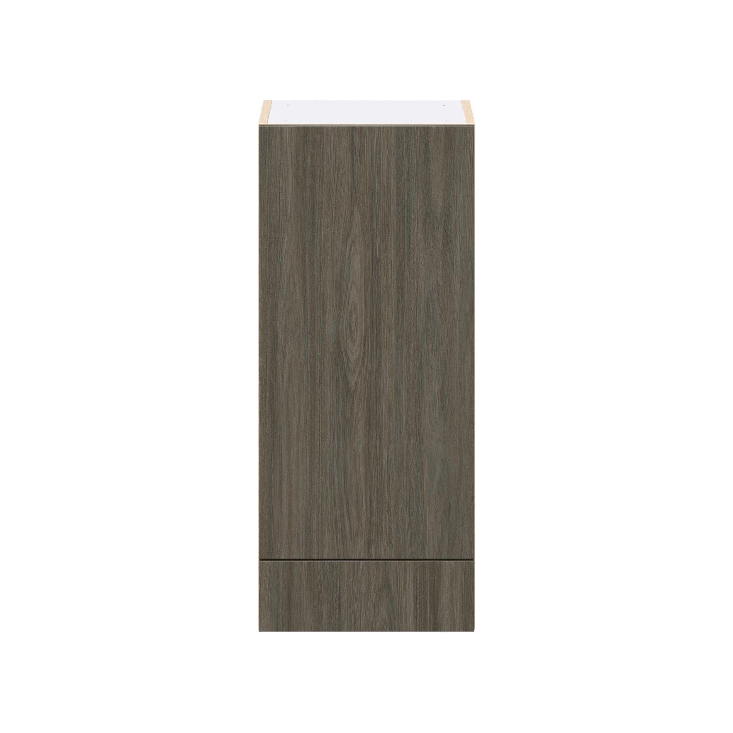 Glenwood 15 in. Burnt Walnut Door and Drawer Wall Cabinet