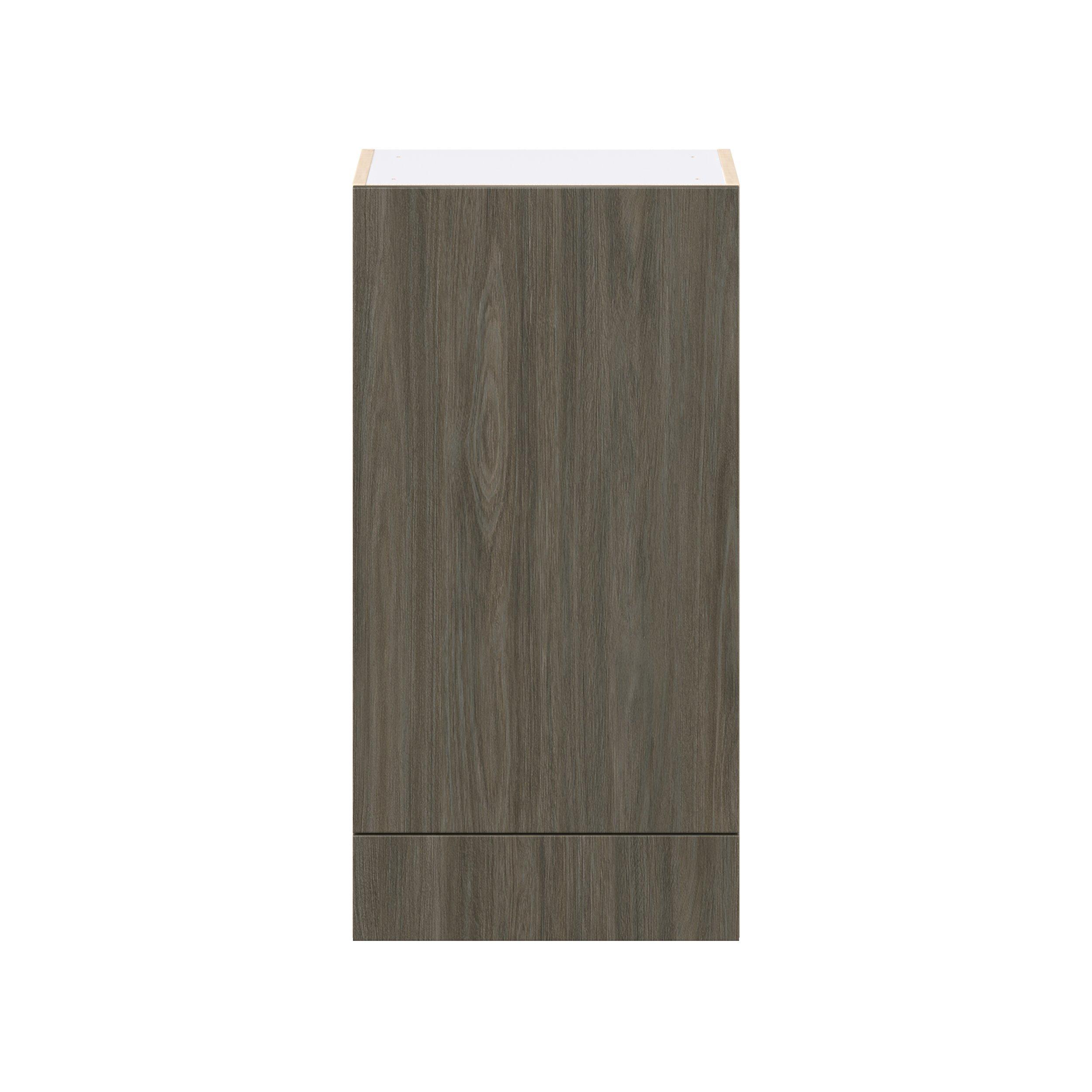 Glenwood 18 in. Burnt Walnut Door and Drawer Wall Cabinet