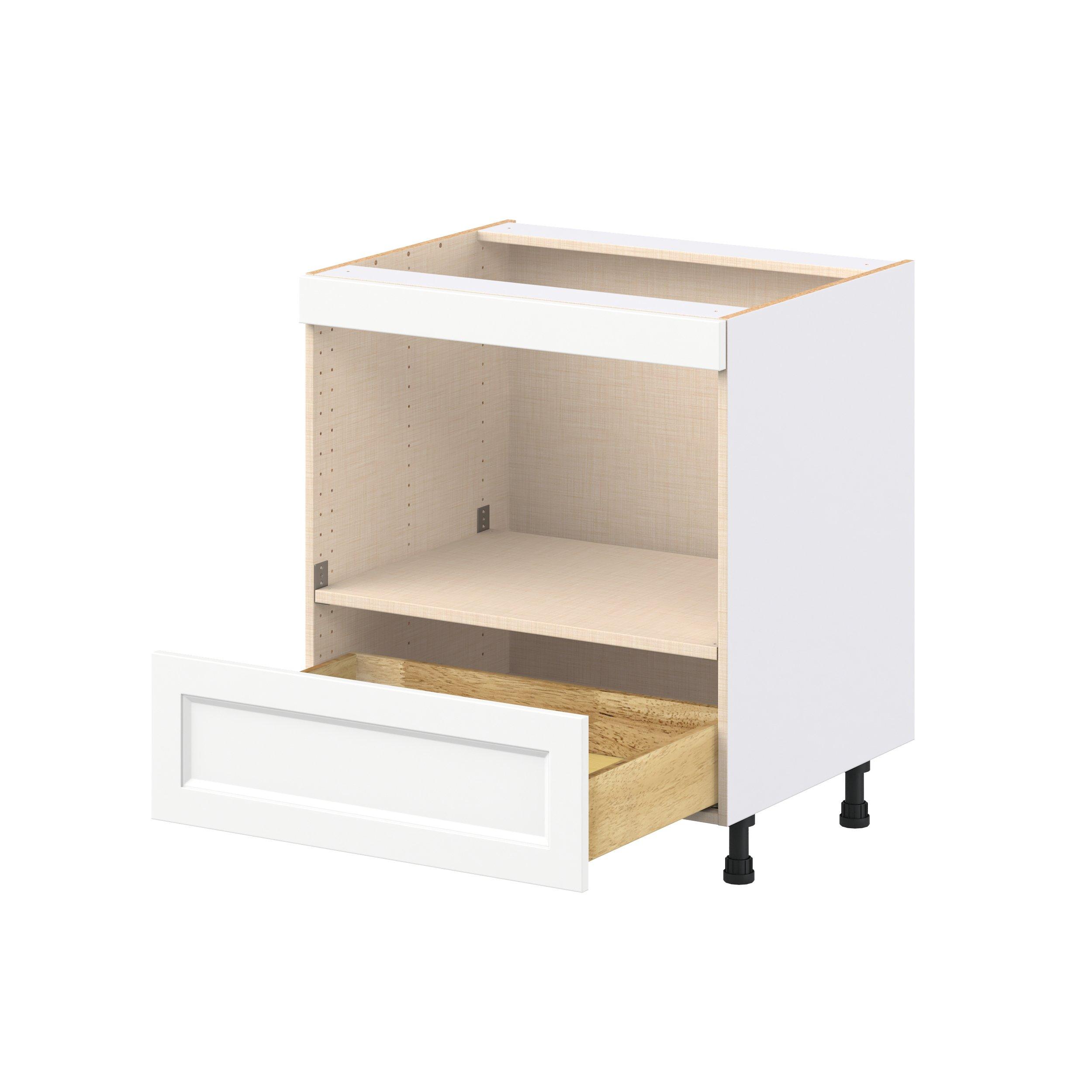 Peachtree 30 in. Painted Bright White Microwave Base Cabinet