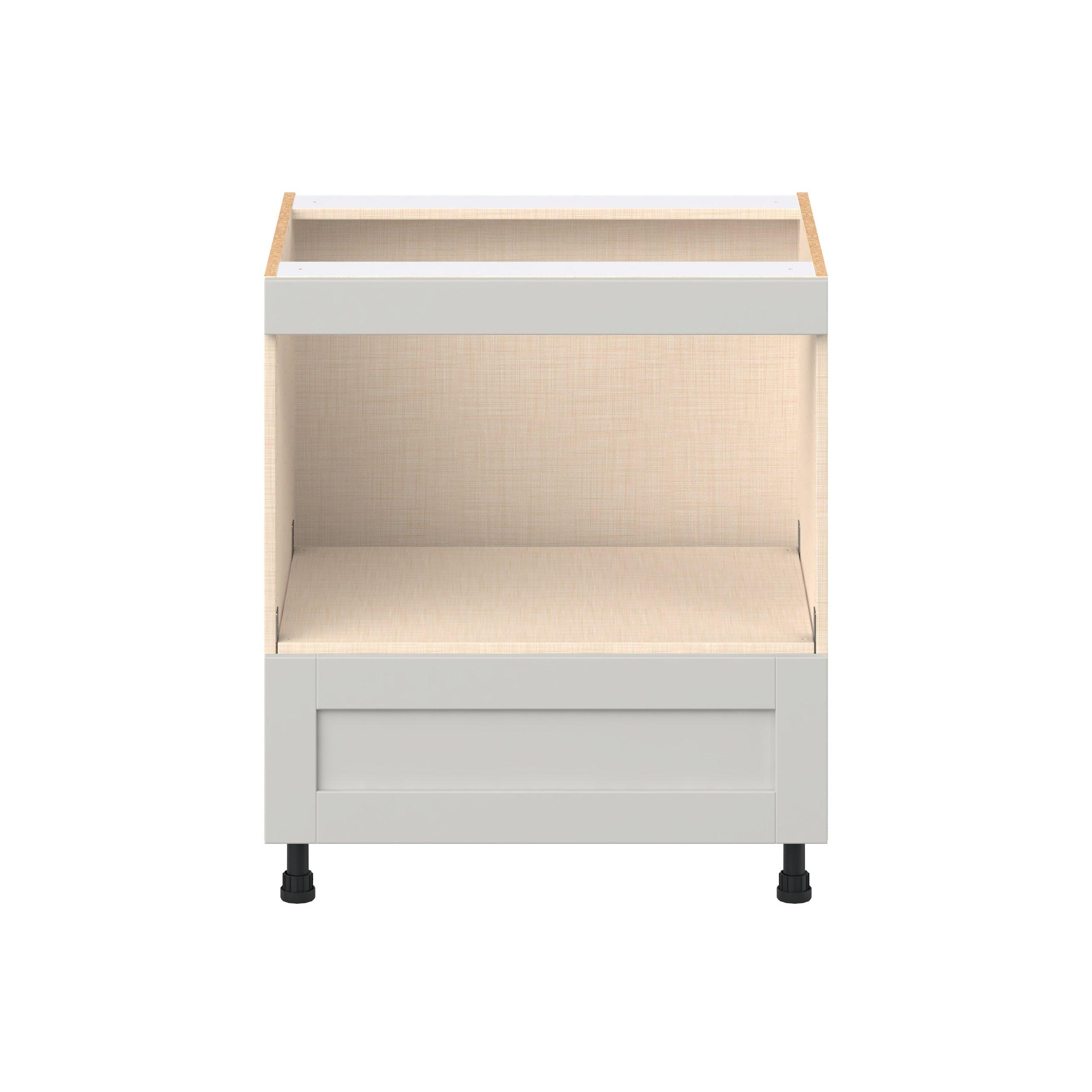 Summerhill 30 in. Light Gray Microwave Base Cabinet