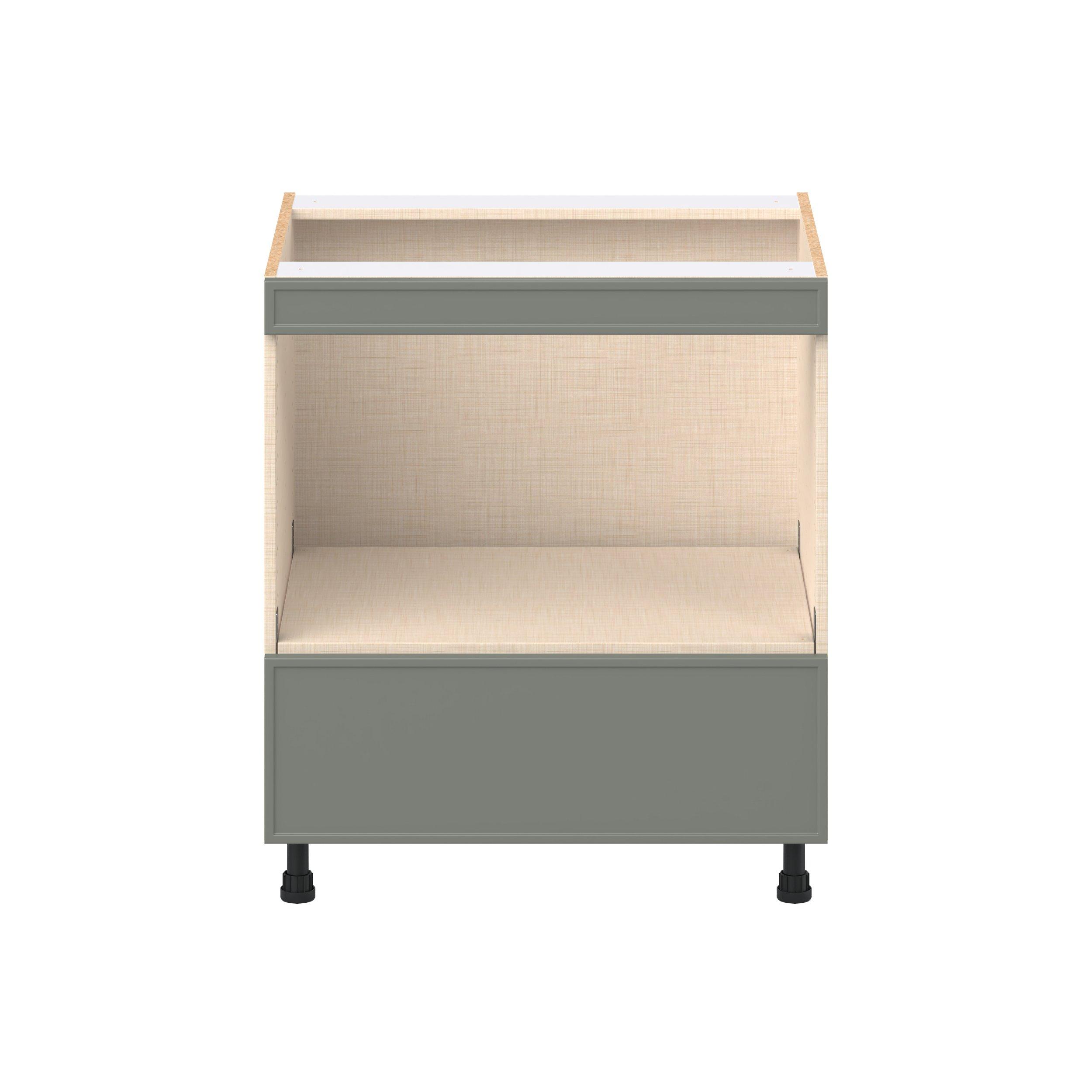 Linden 30 in. Painted Moss Green Microwave Base Cabinet
