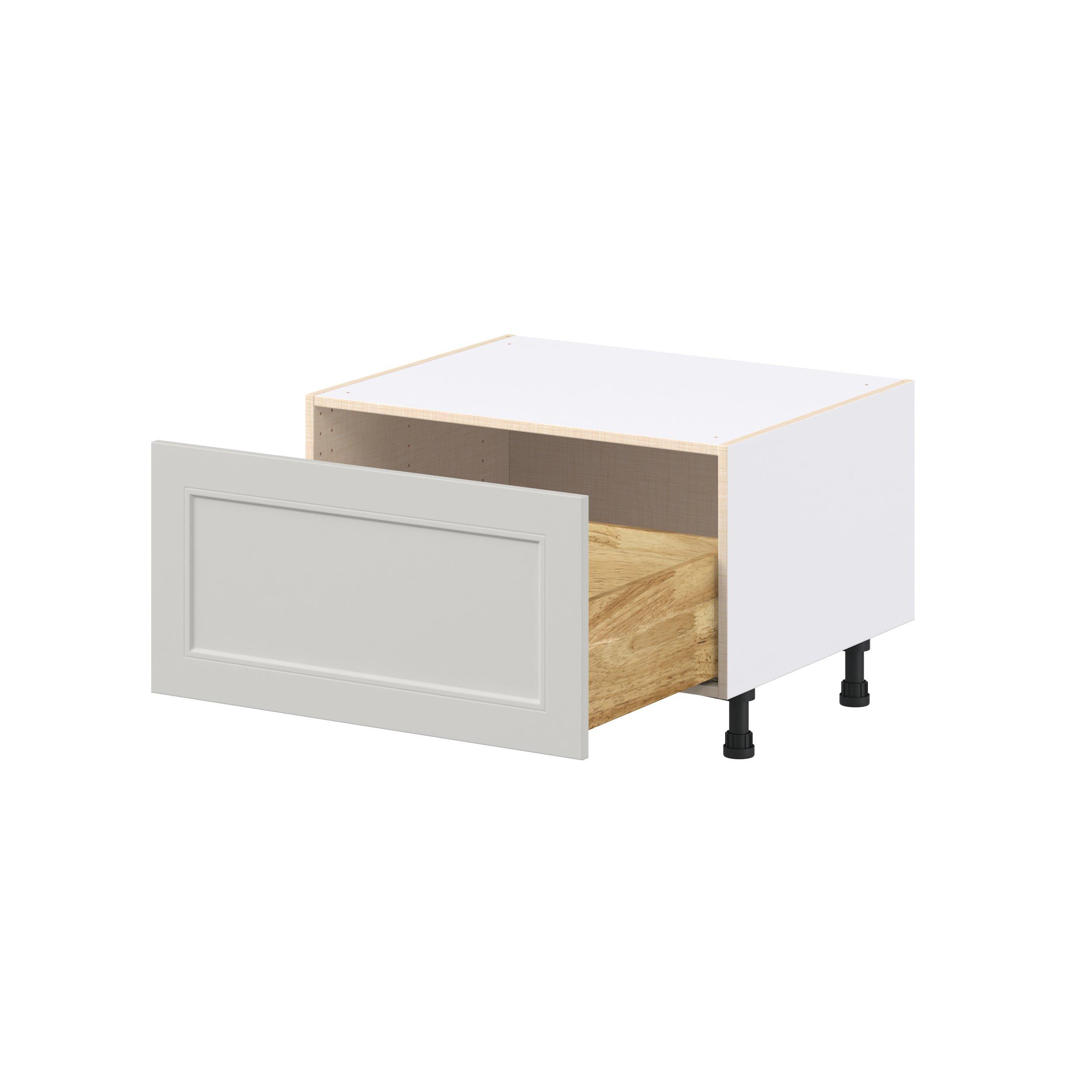 Lenox 30 in. Painted Light Gray Window Seat Base Cabinet