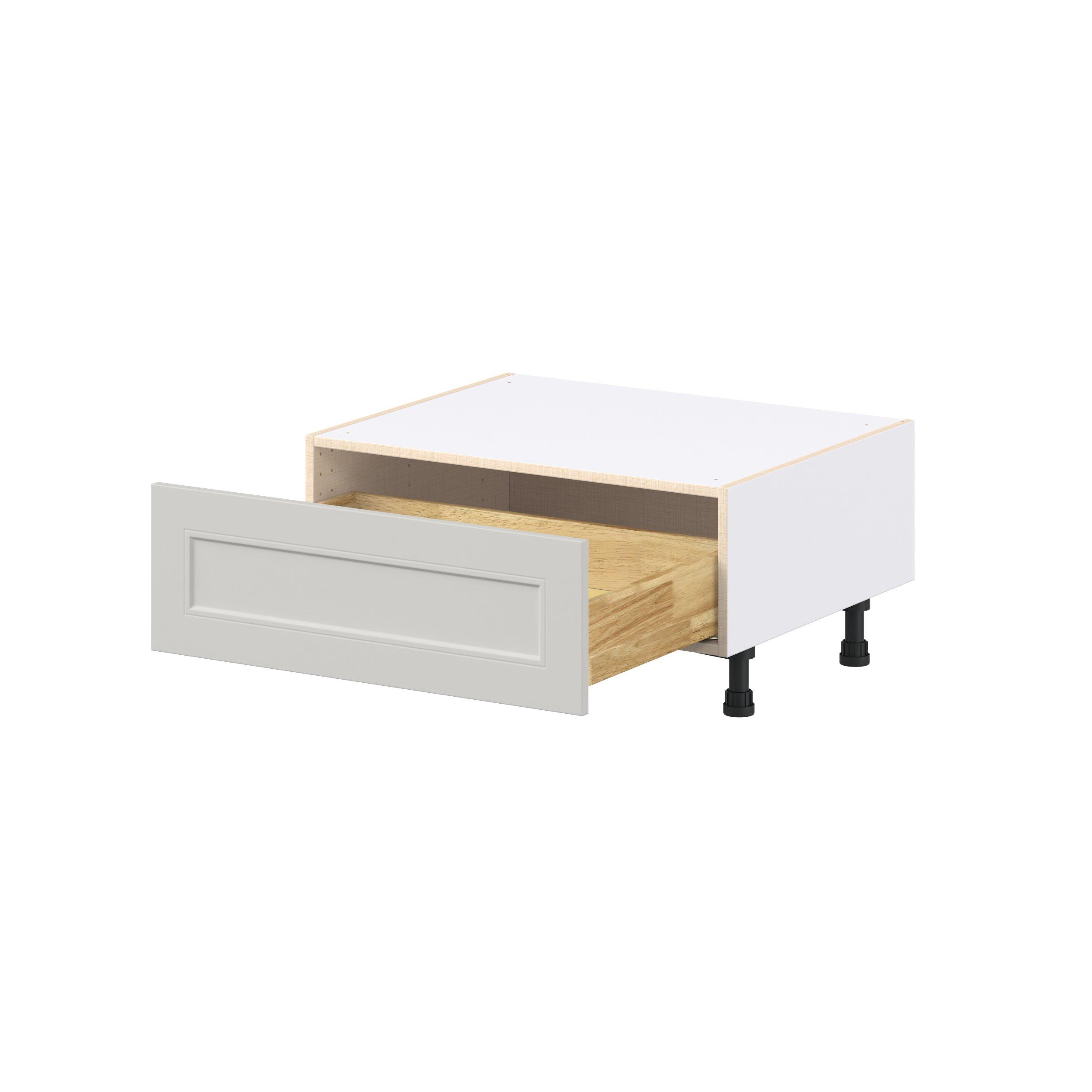 Lenox 30 in. Painted Light Gray Window Seat Base Cabinet