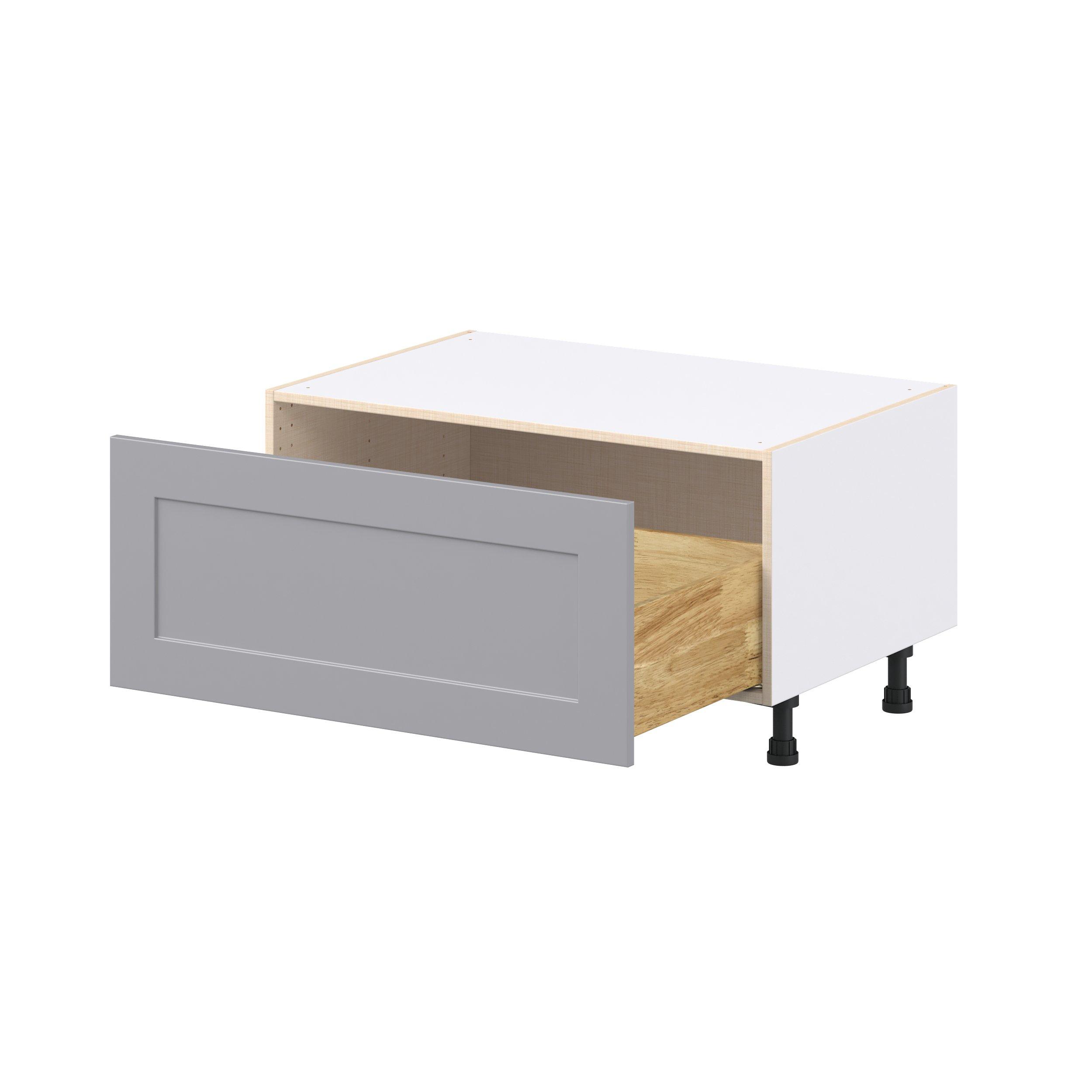 Candler 30 in. Painted Slate Gray Window Seat Base Cabinet