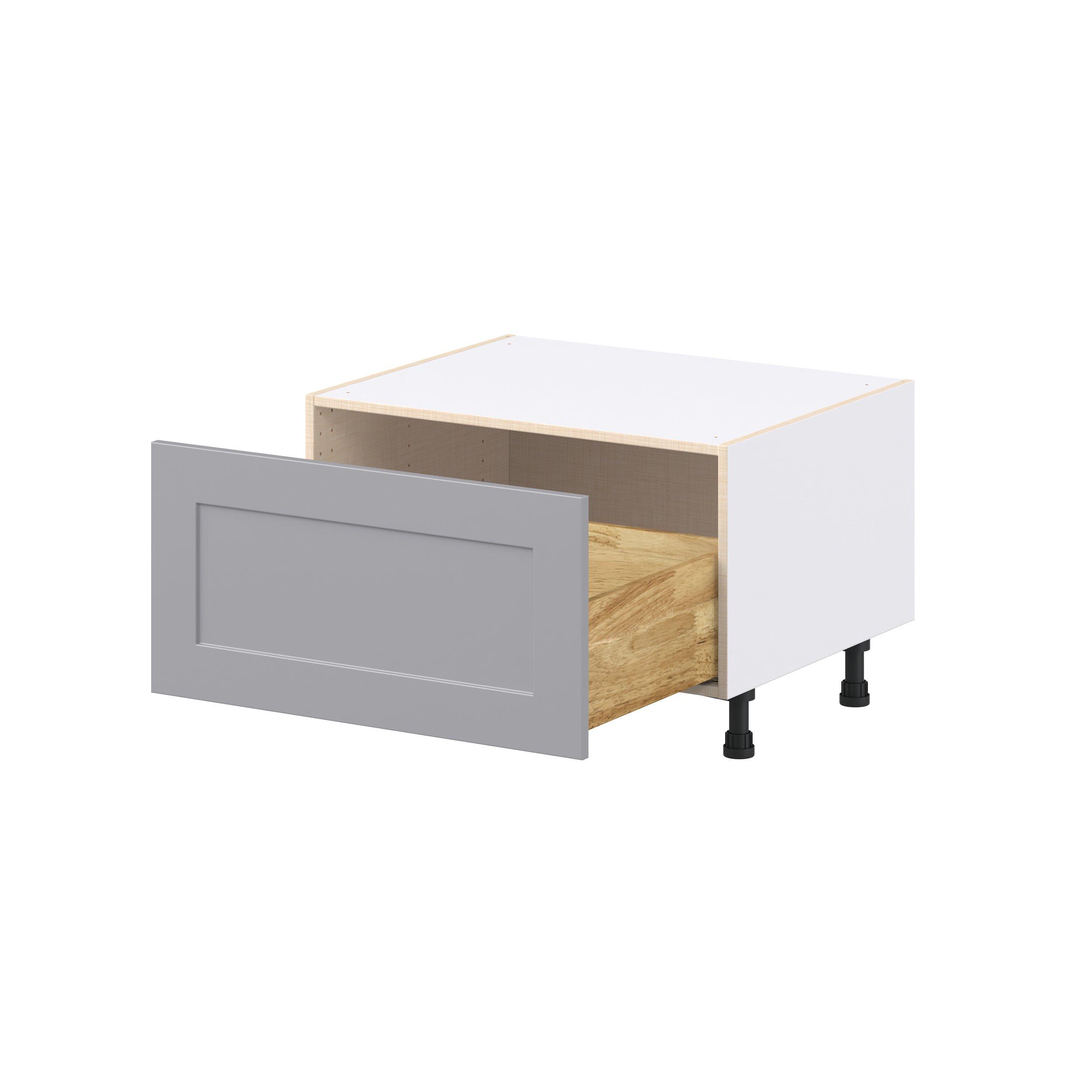 Candler 30 in. Painted Slate Gray Window Seat Base Cabinet