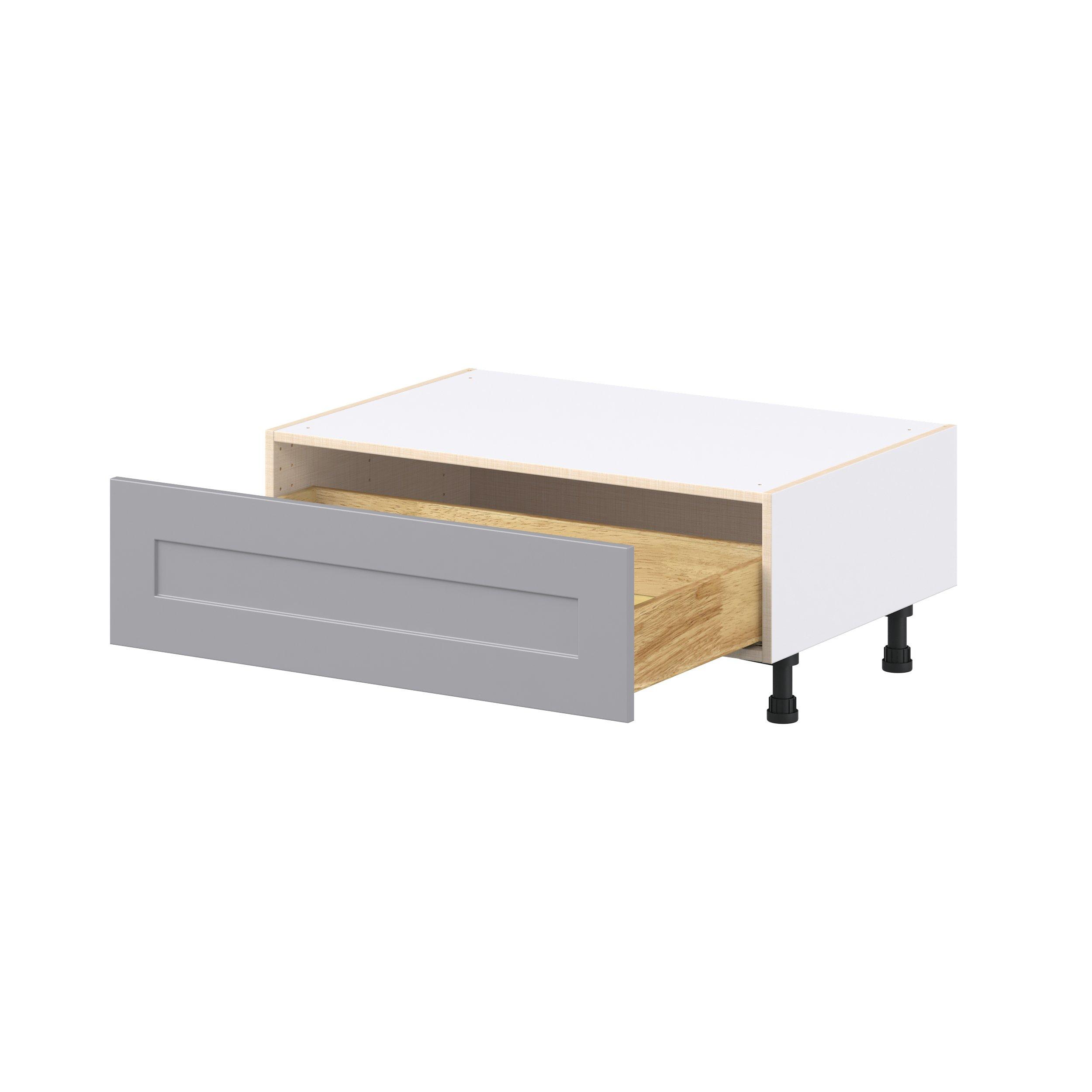 Candler 30 in. Painted Slate Gray Window Seat Base Cabinet