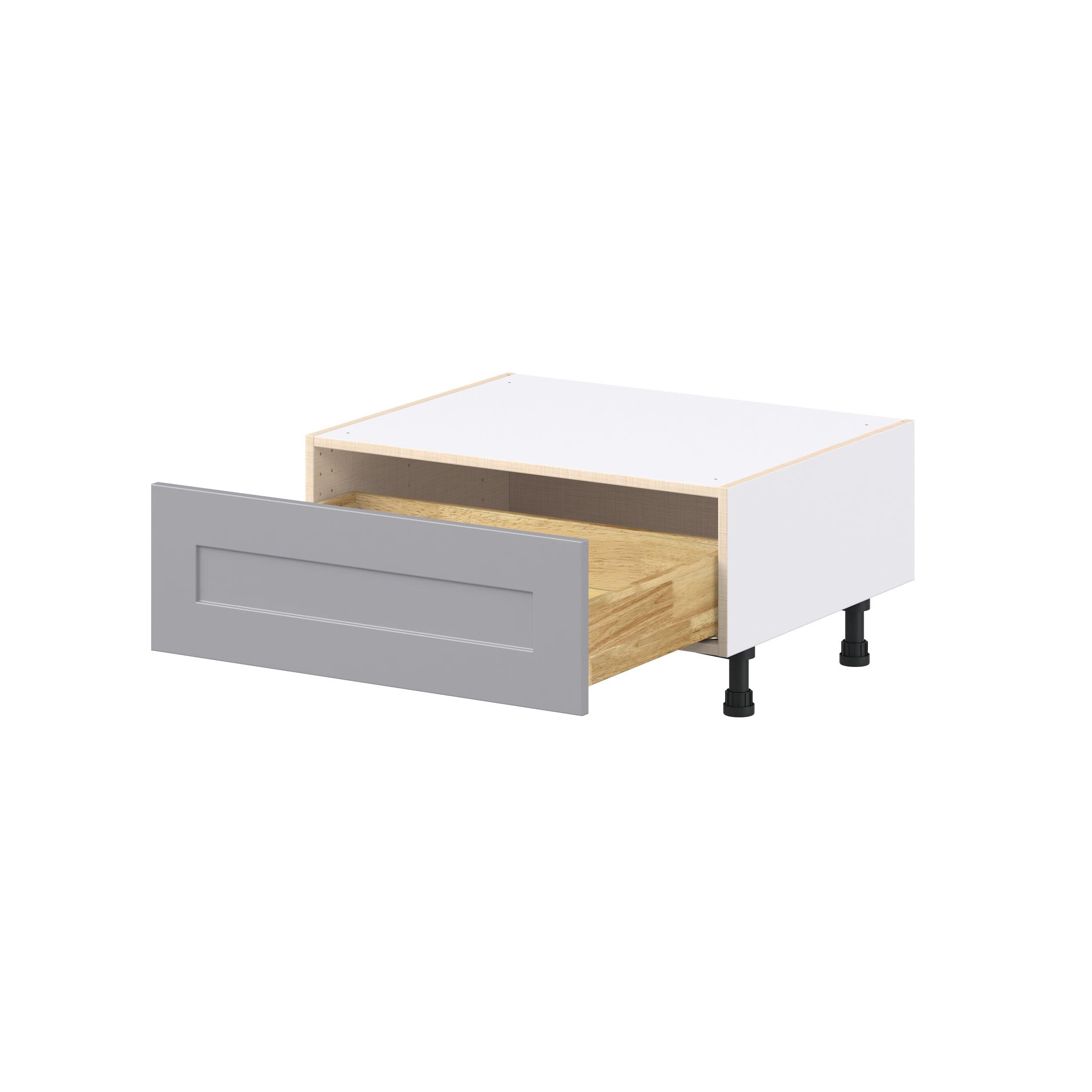 Candler 30 in. Painted Slate Gray Window Seat Base Cabinet