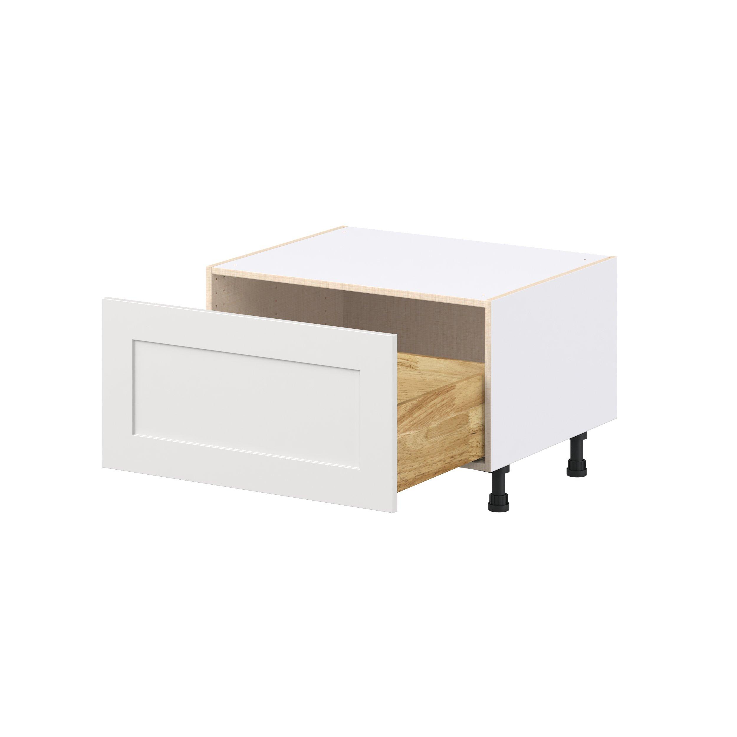 Candler 30 in. Painted Warm White Window Seat Base Cabinet