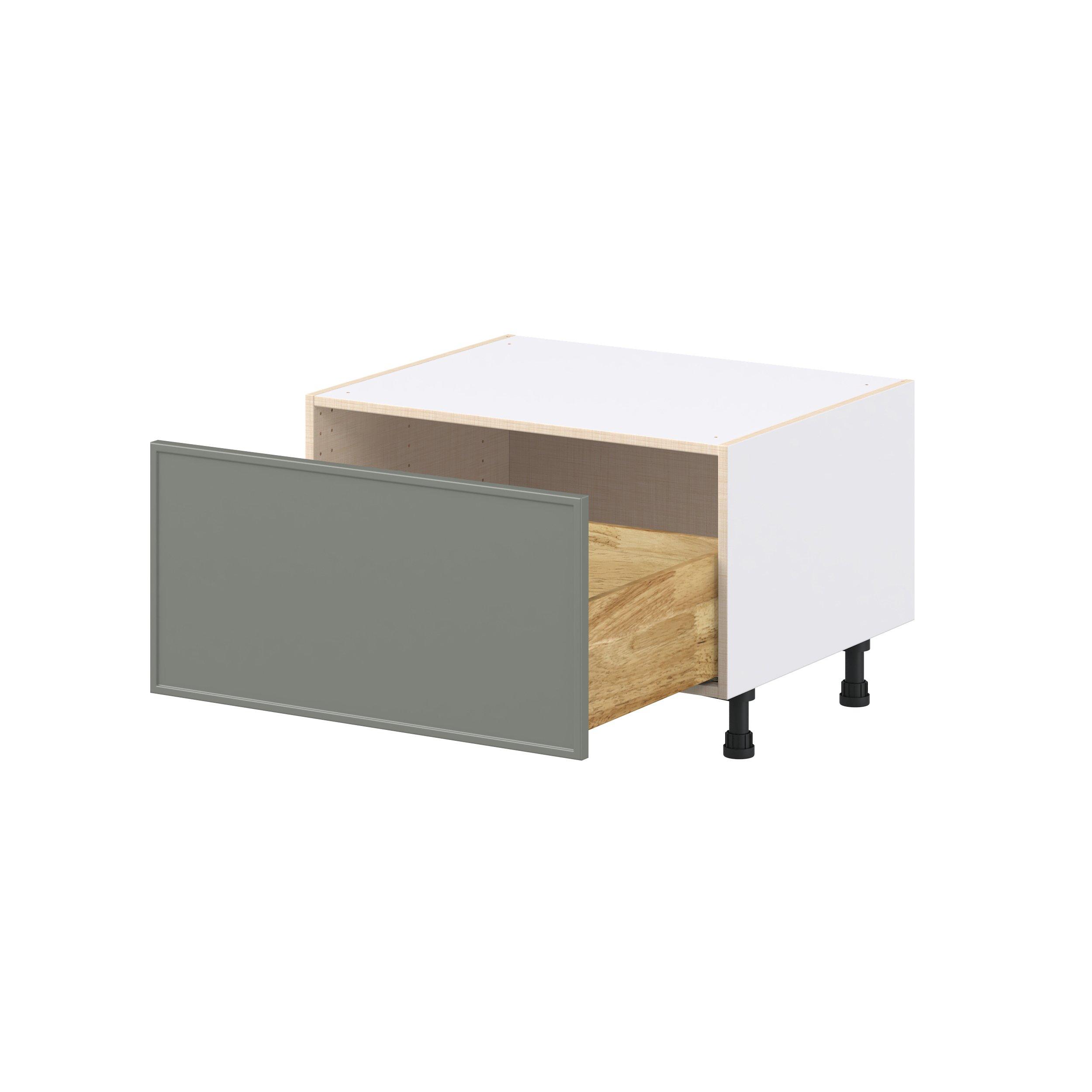 Linden 30 in. Painted Moss Green Window Seat Base Cabinet