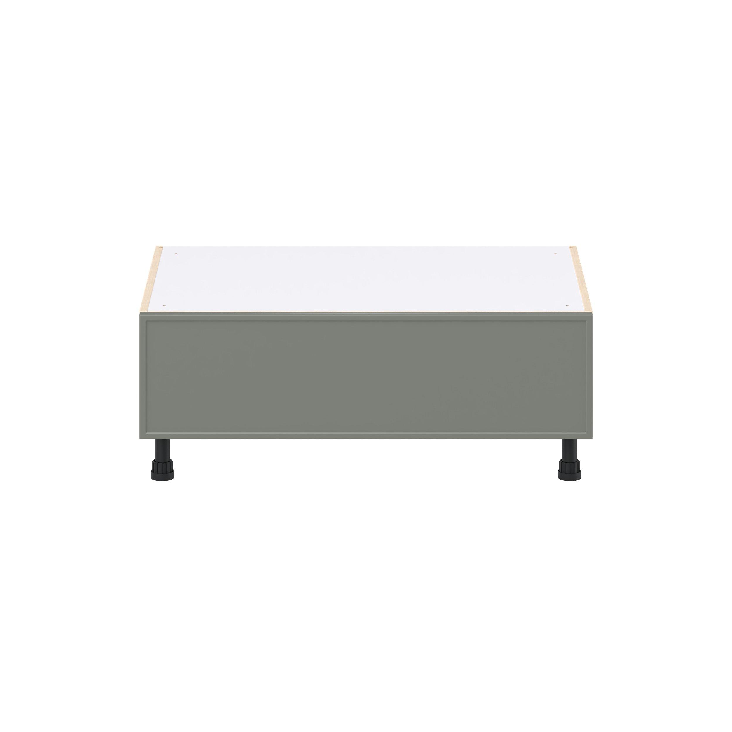 Linden 36 in. Painted Moss Green Window Seat Base Cabinet