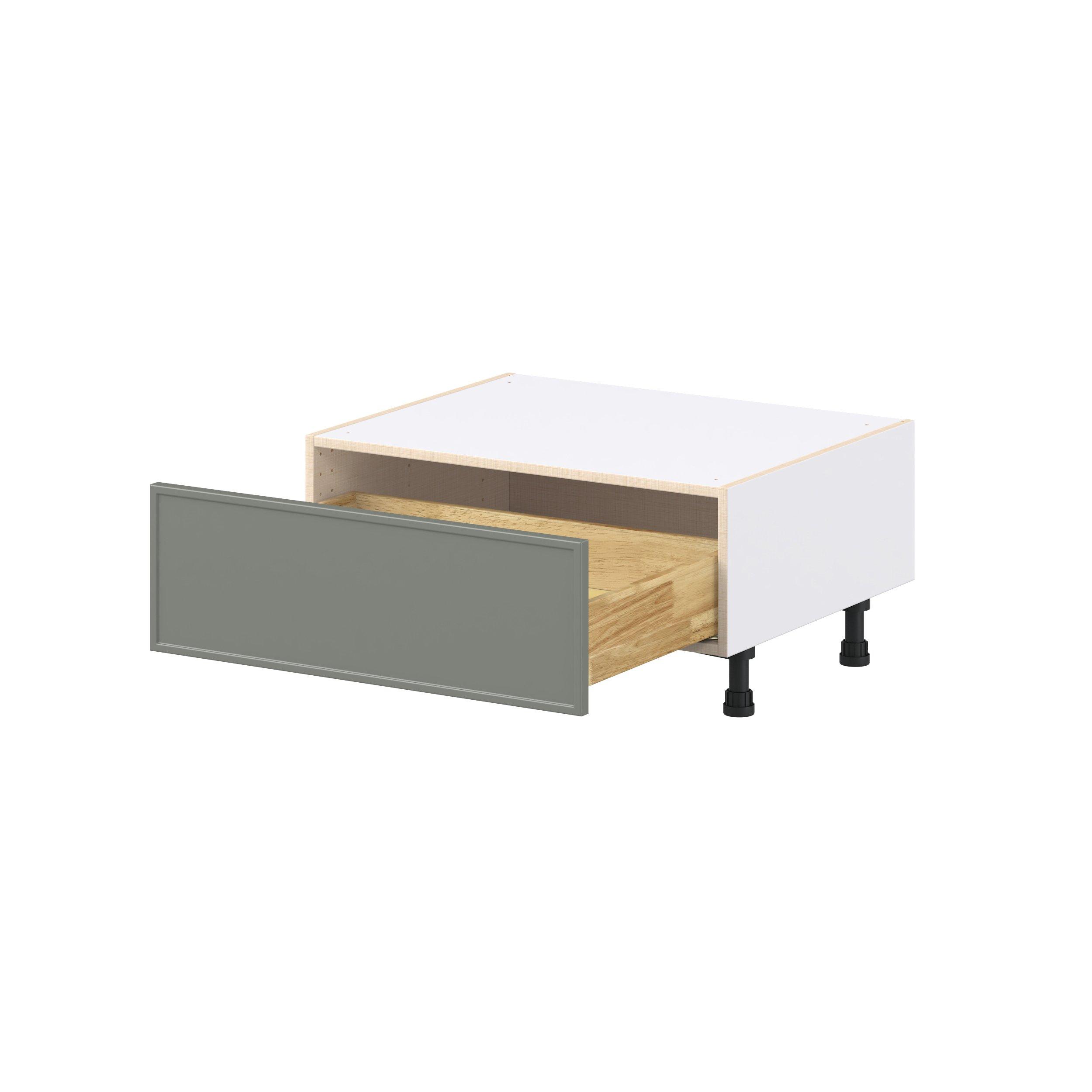 Linden 30 in. Painted Moss Green Window Seat Base Cabinet