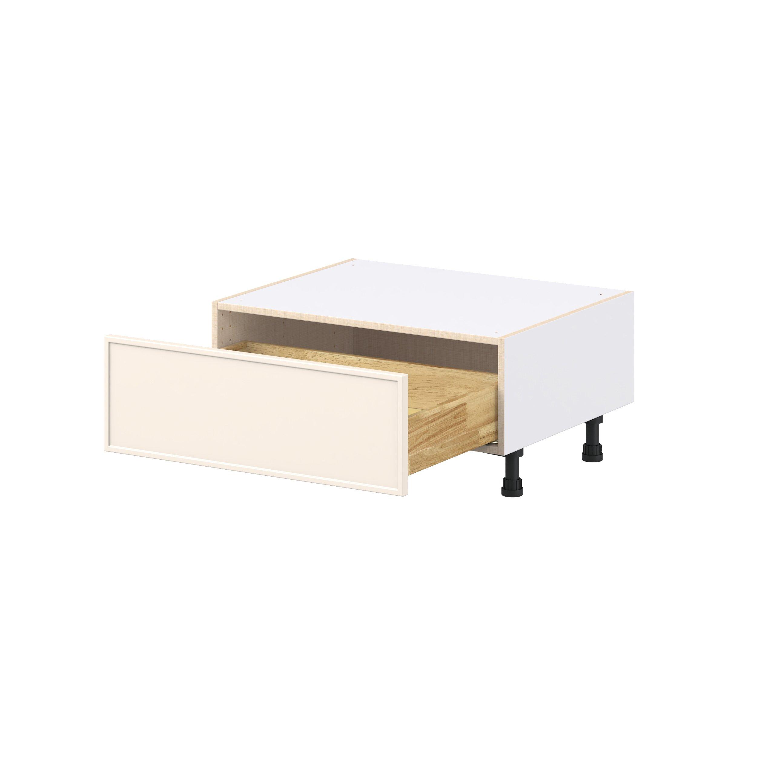 Linden 30 in. Painted Washed Linen Window Seat Base Cabinet