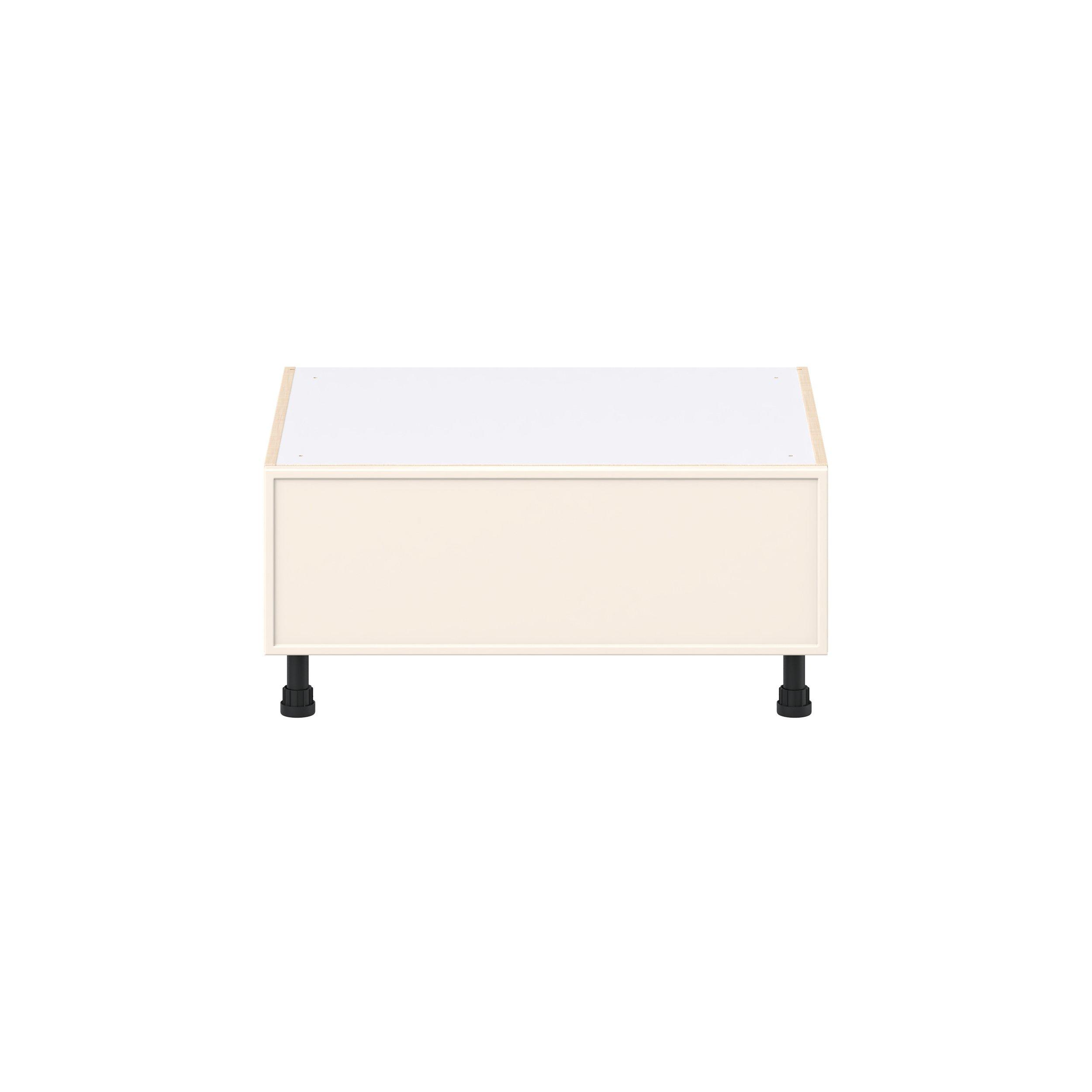 Linden 30 in. Painted Washed Linen Window Seat Base Cabinet