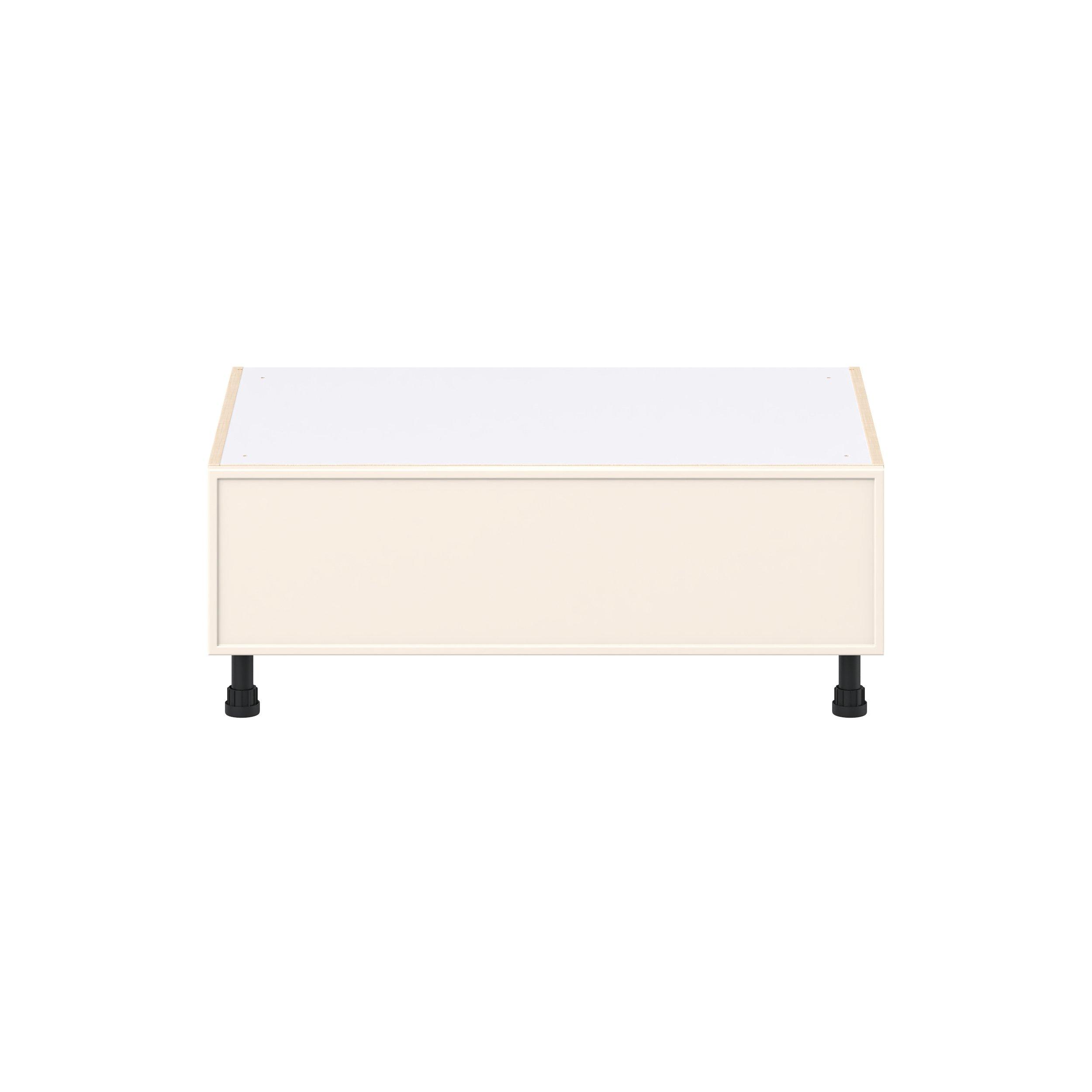 Linden 36 in. Painted Washed Linen Window Seat Base Cabinet