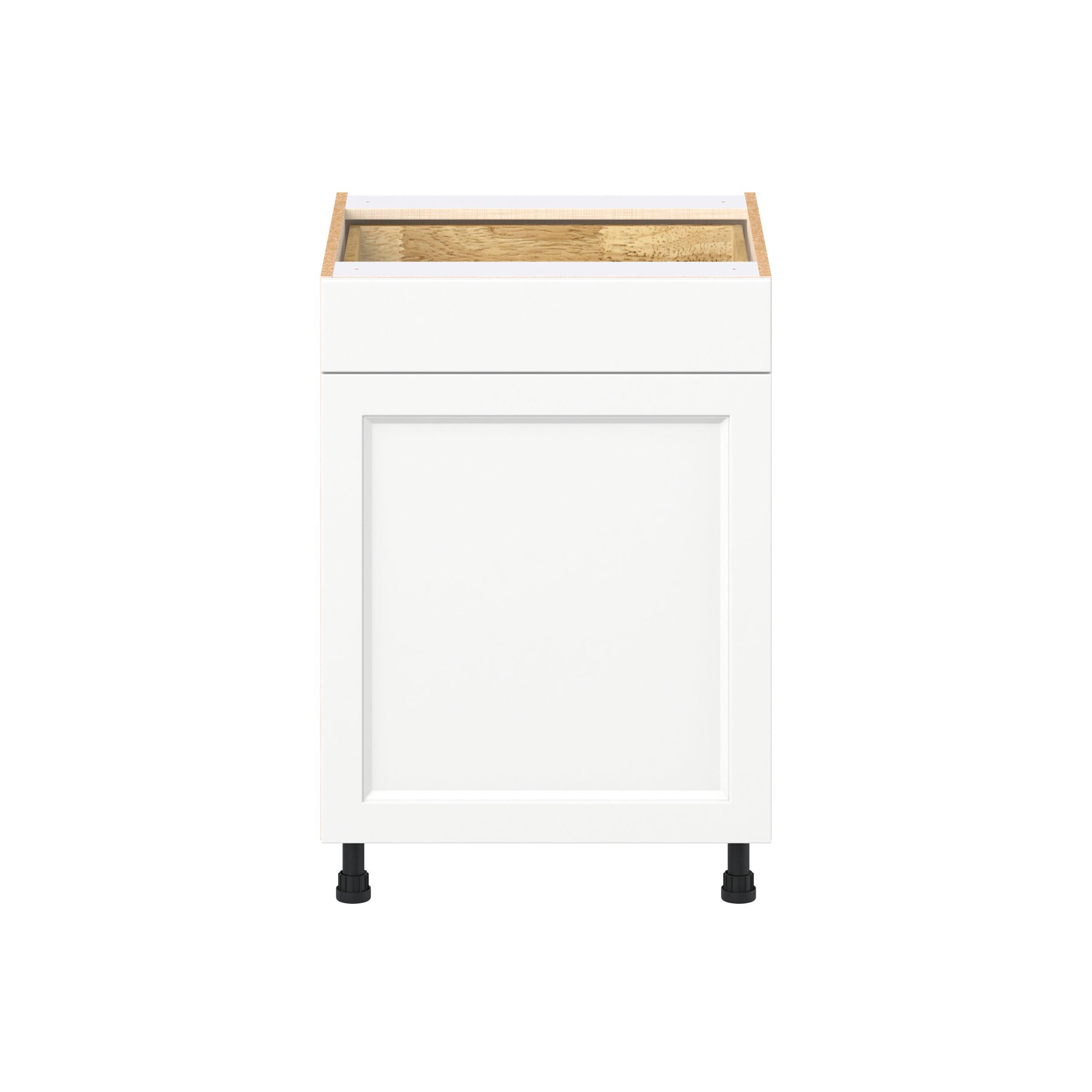 Peachtree 24 in. Painted Bright White Pull-Out Base Cabinet