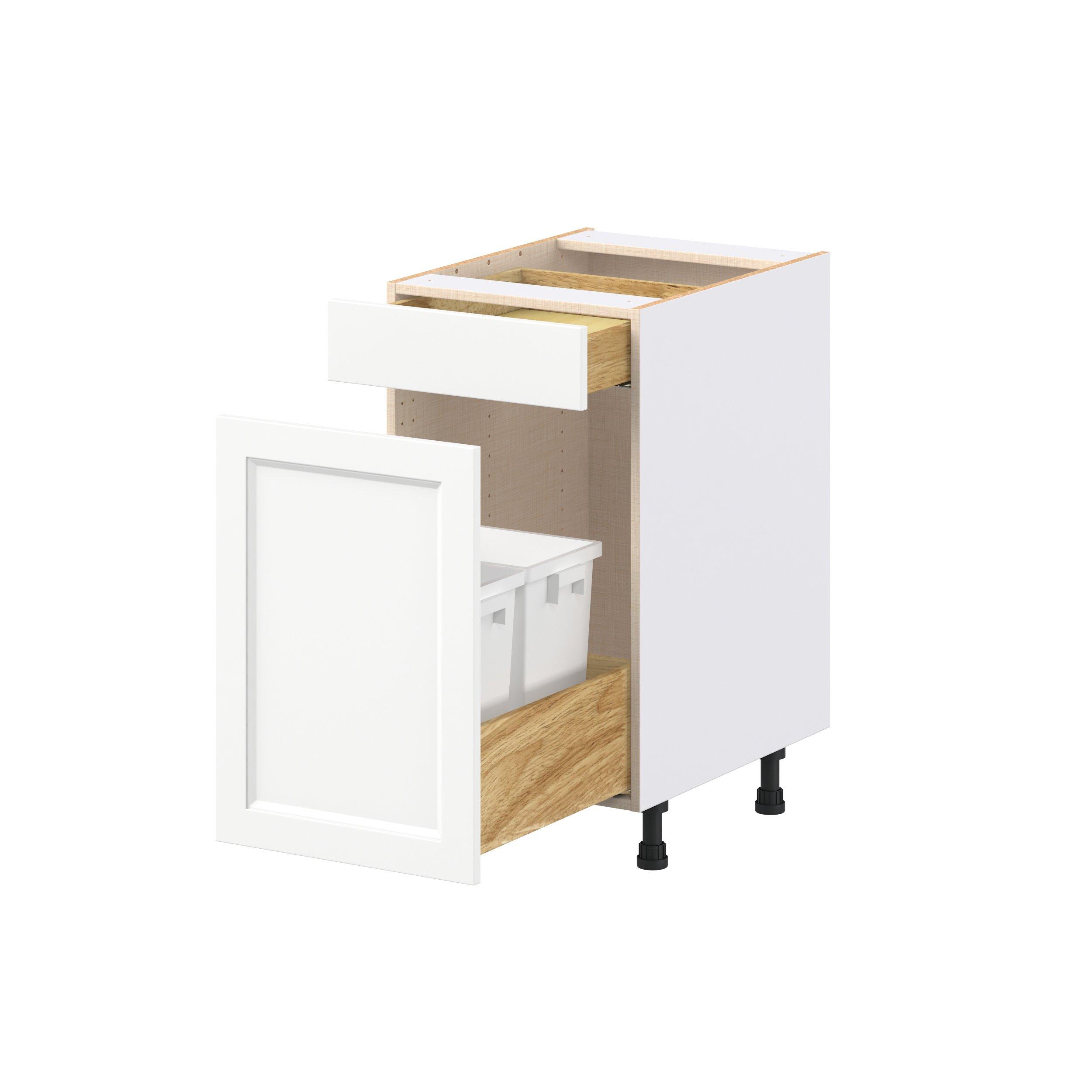 Peachtree 18 in. Painted Bright White Pull-Out Base Cabinet