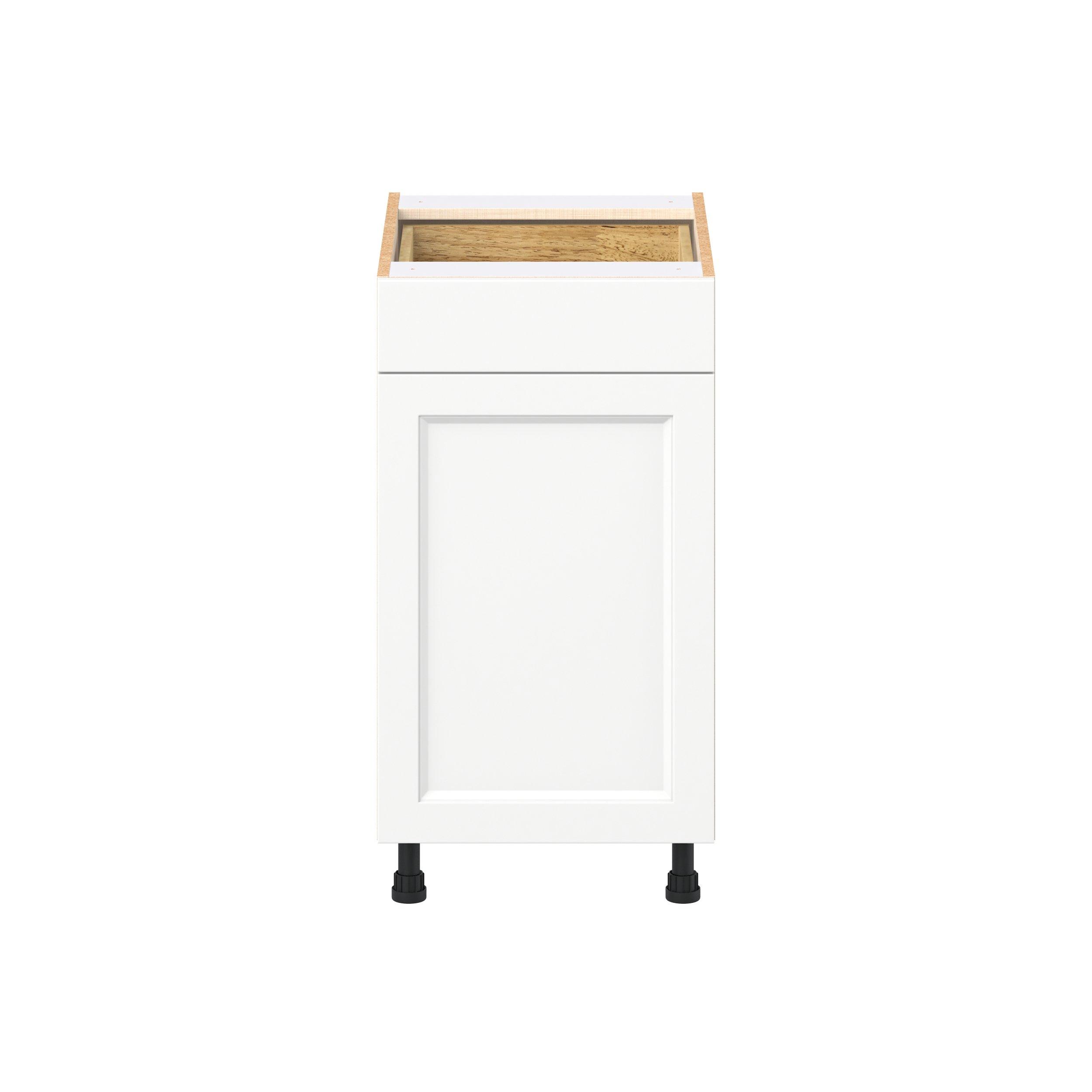 Peachtree 18 in. Painted Bright White Pull-Out Base Cabinet