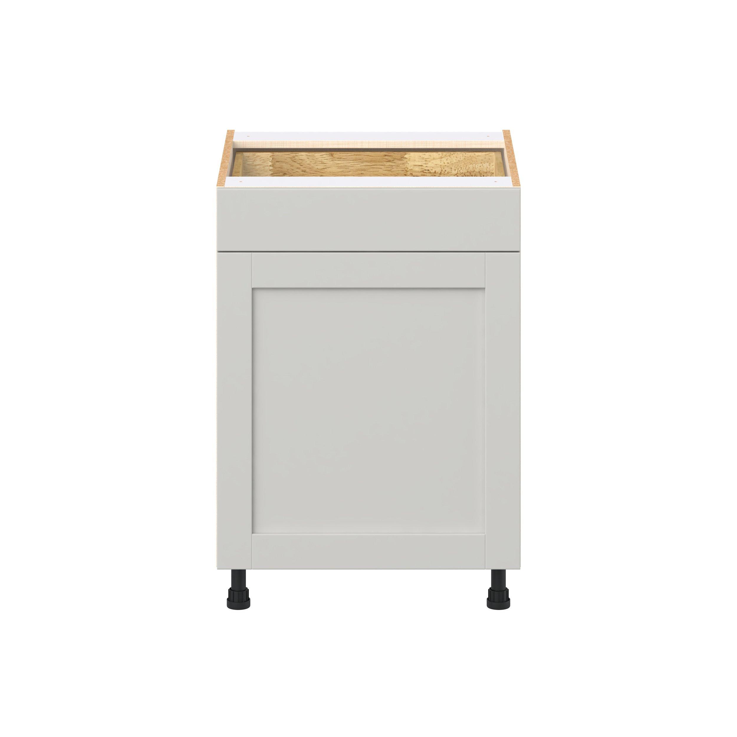 Summerhill 24 in. Light Gray Trash Can Pull-Out Base Cabinet
