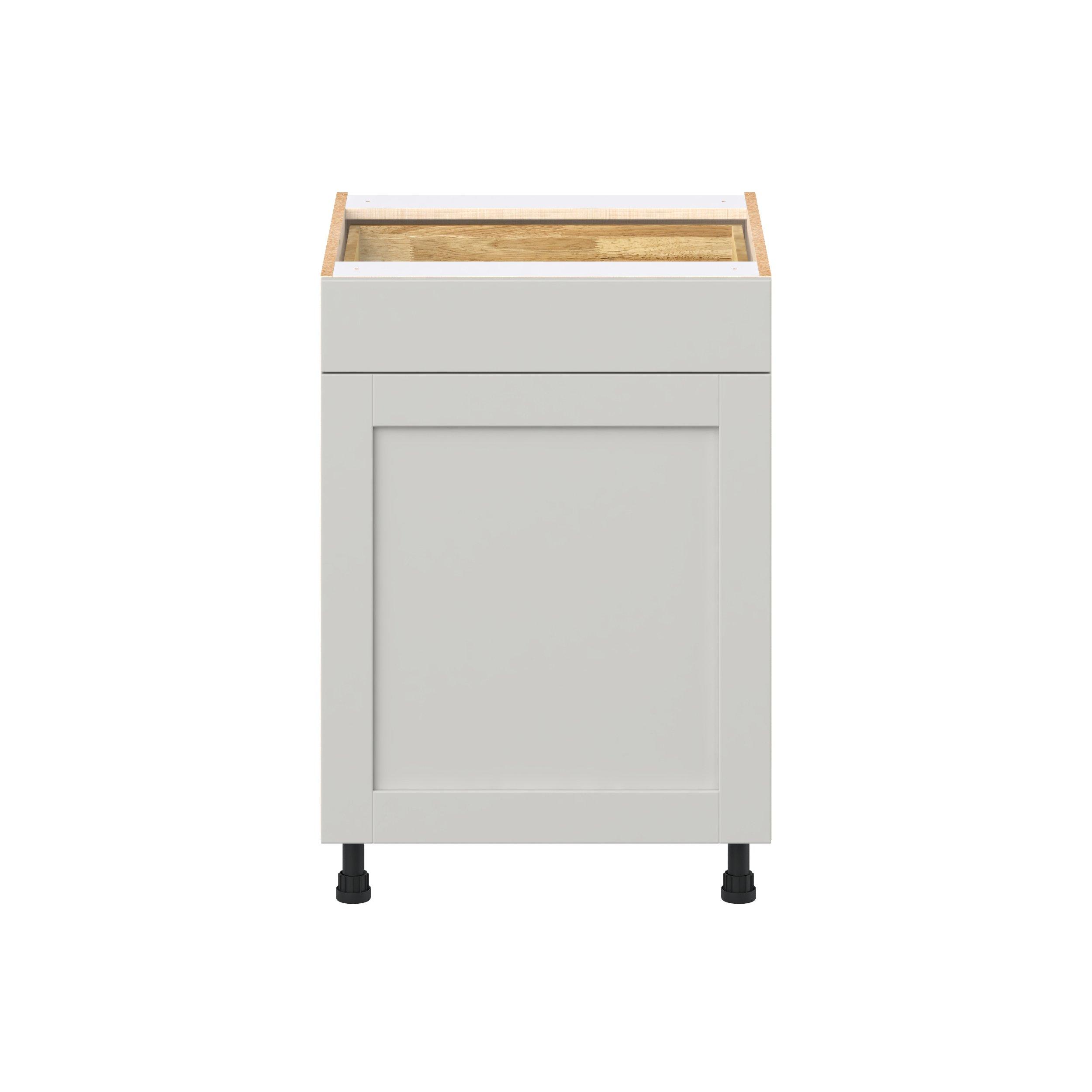 Summerhill 24 in. Light Gray Trash Can Pull-Out Base Cabinet