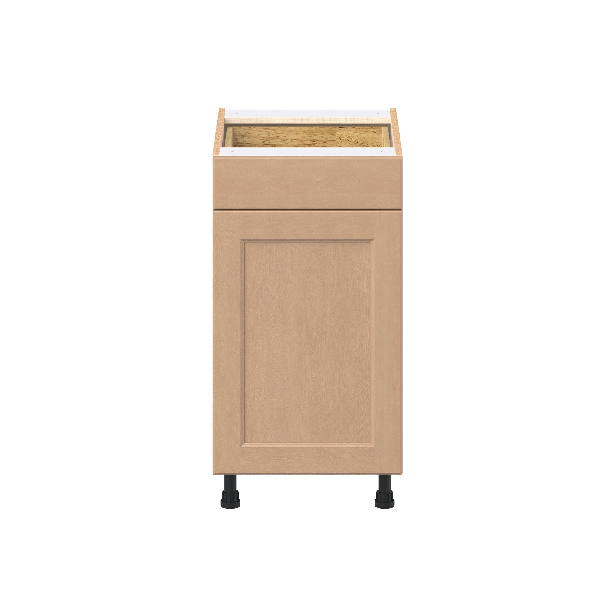 Sugarhill 18 in. Stained Sugar Cookie Trash Can Pull-Out Base Cabinet