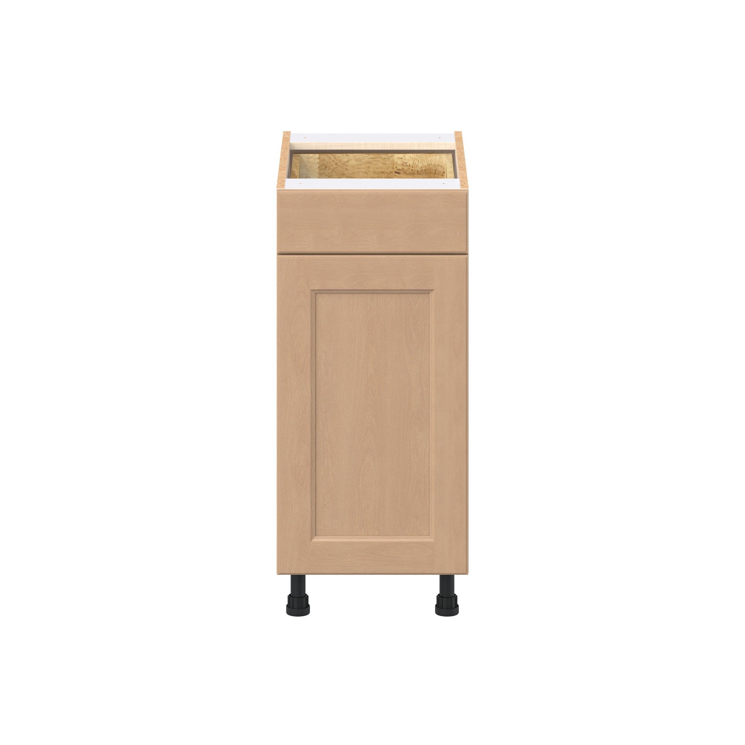Sugarhill 15 in. Stained Sugar Cookie Trash Can Pull-Out Base Cabinet