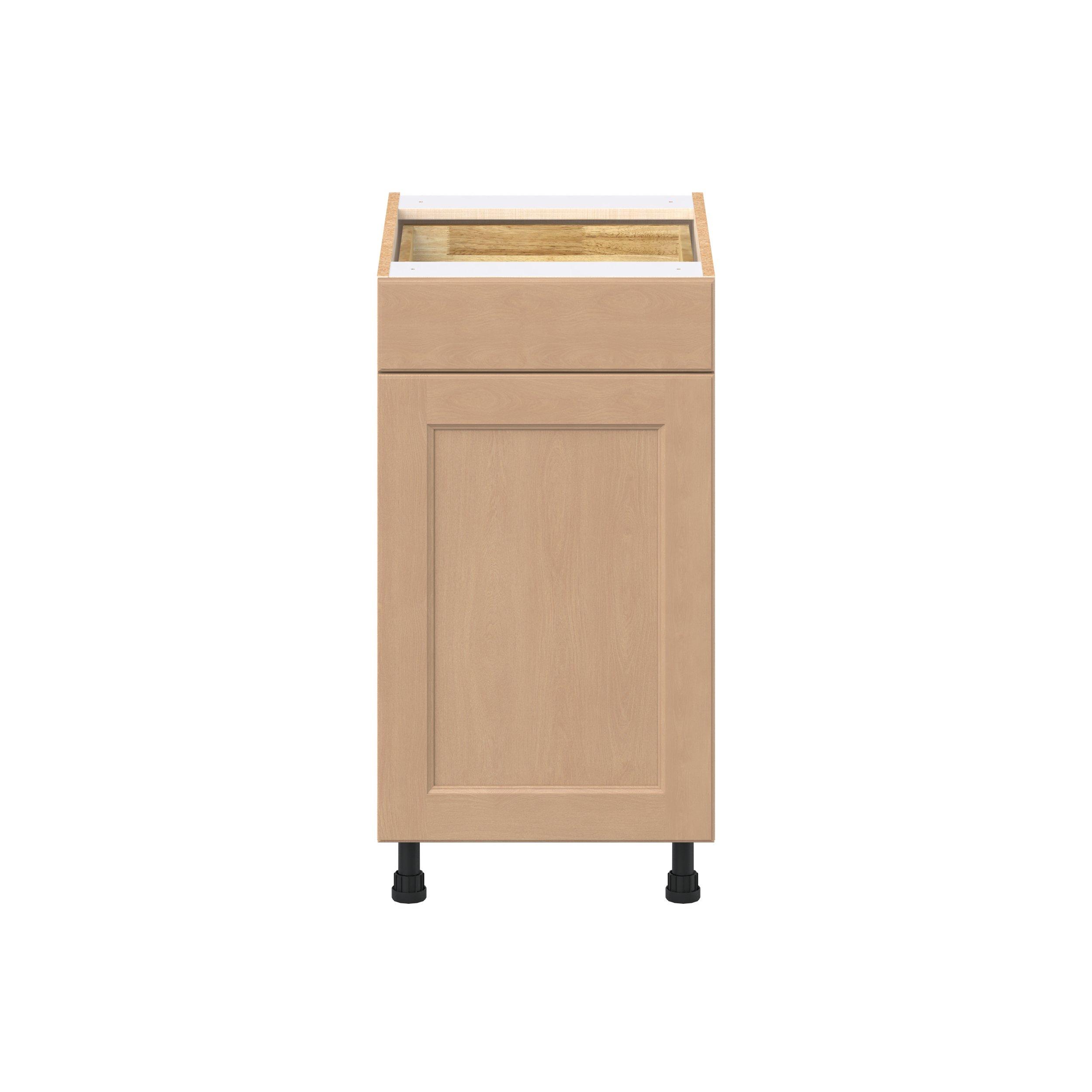 Sugarhill 18 in. Stained Sugar Cookie Trash Can Pull-Out Base Cabinet