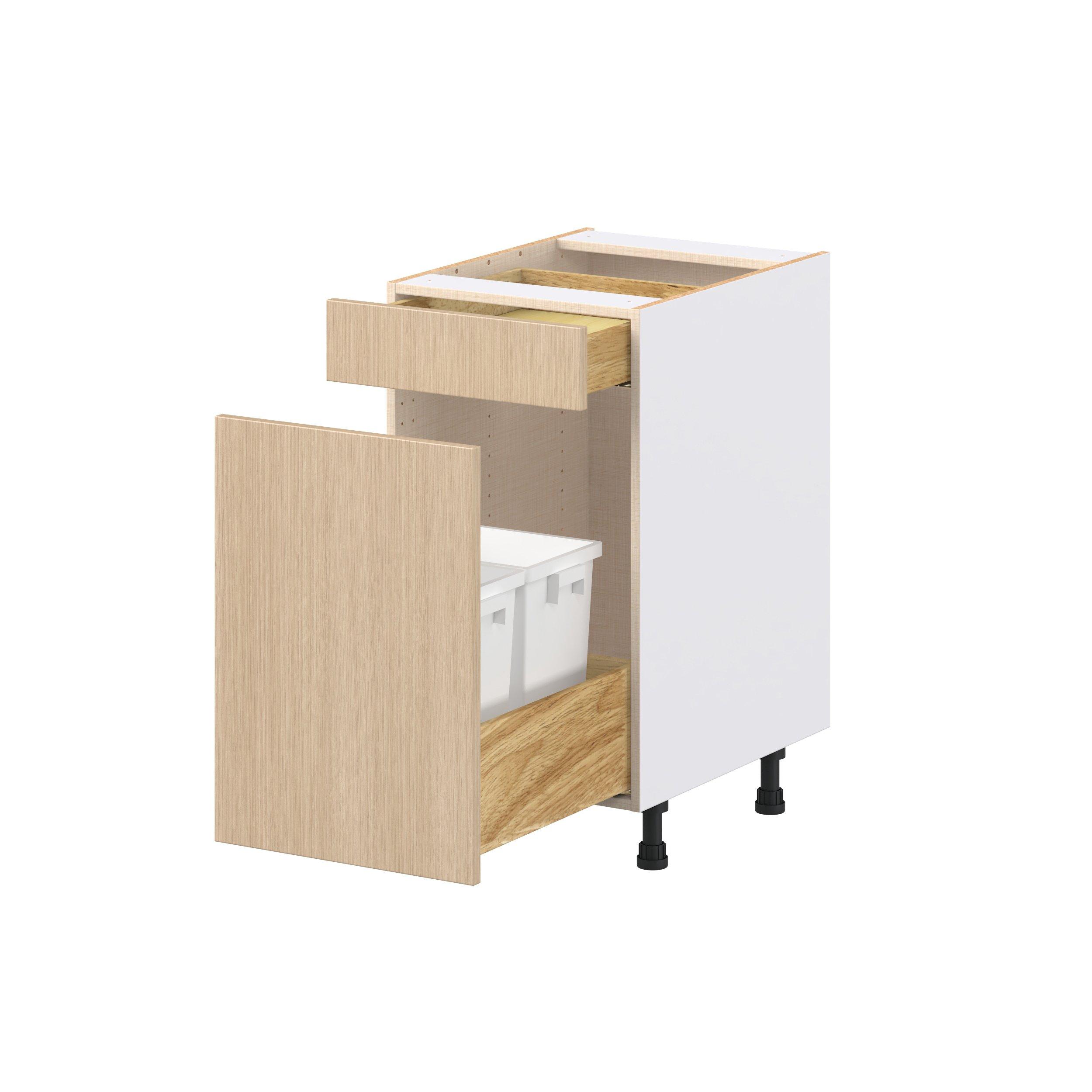 Glenwood 18 in. Mojavi Oak Trash Can Pull-Out Base Cabinet