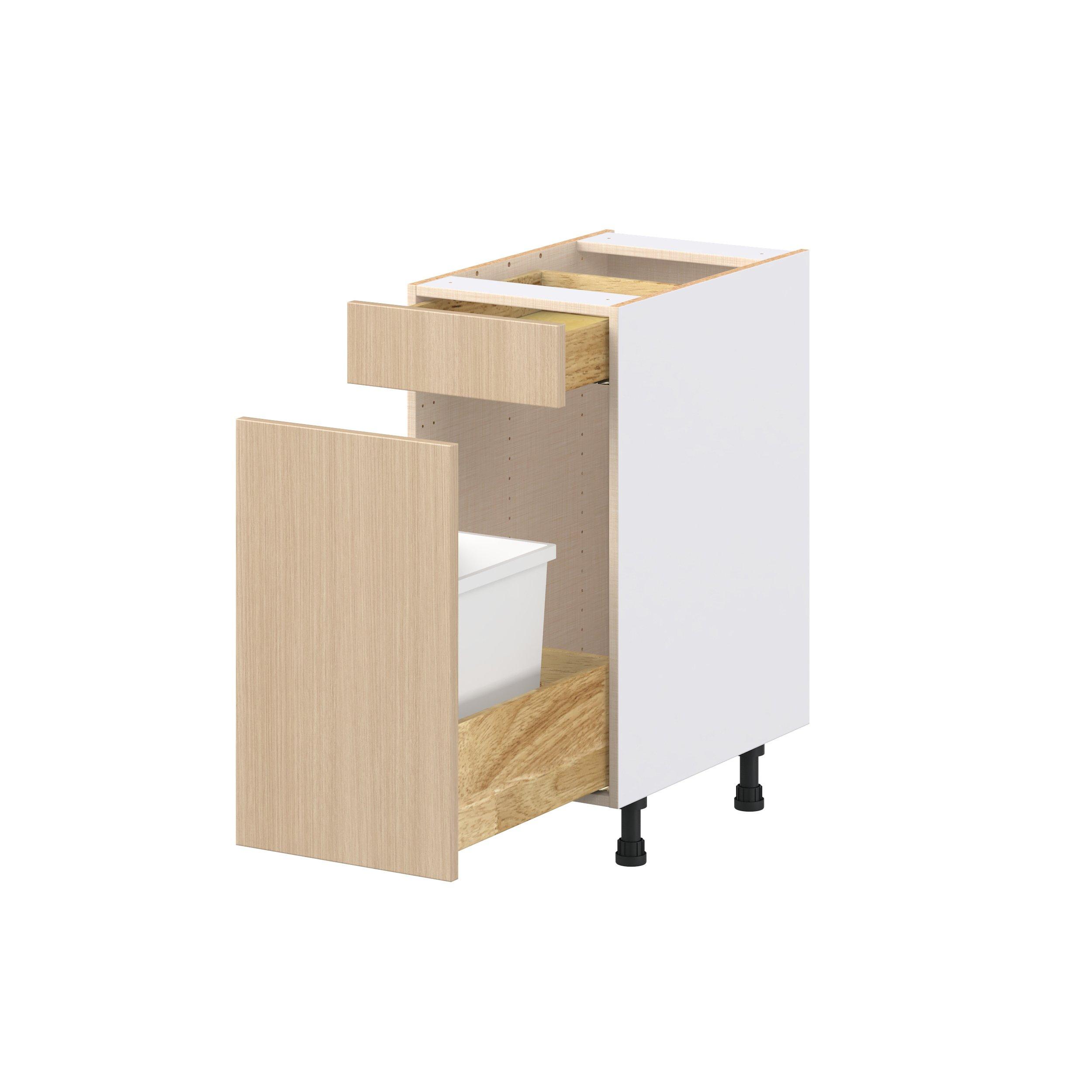 Glenwood 15 in. Mojavi Oak Trash Can Pull-Out Base Cabinet