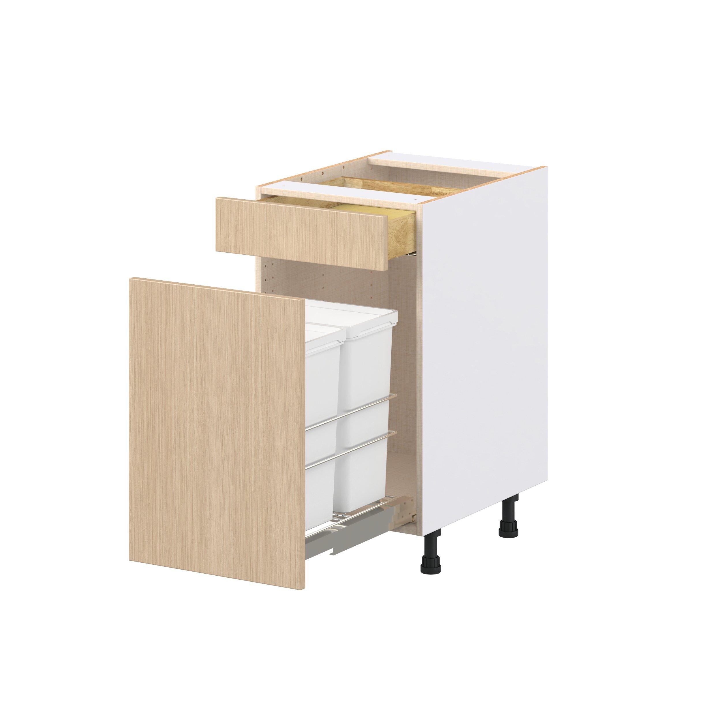 Glenwood 18 in. Mojavi Oak Trash Can Pull-Out Base Cabinet