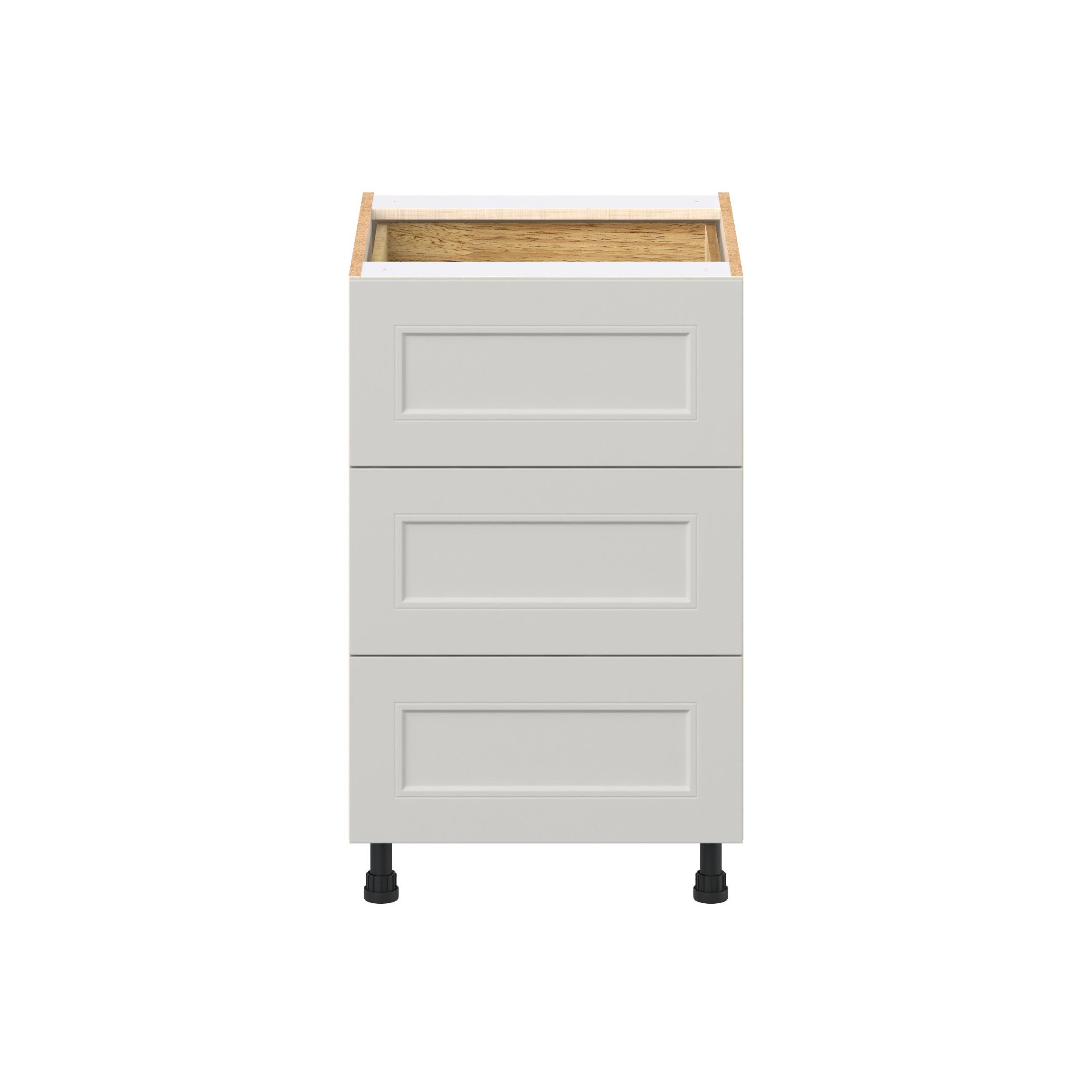 Lenox 21 in. Painted Light Gray Base Cabinet with Inner Pull-Out Drawer