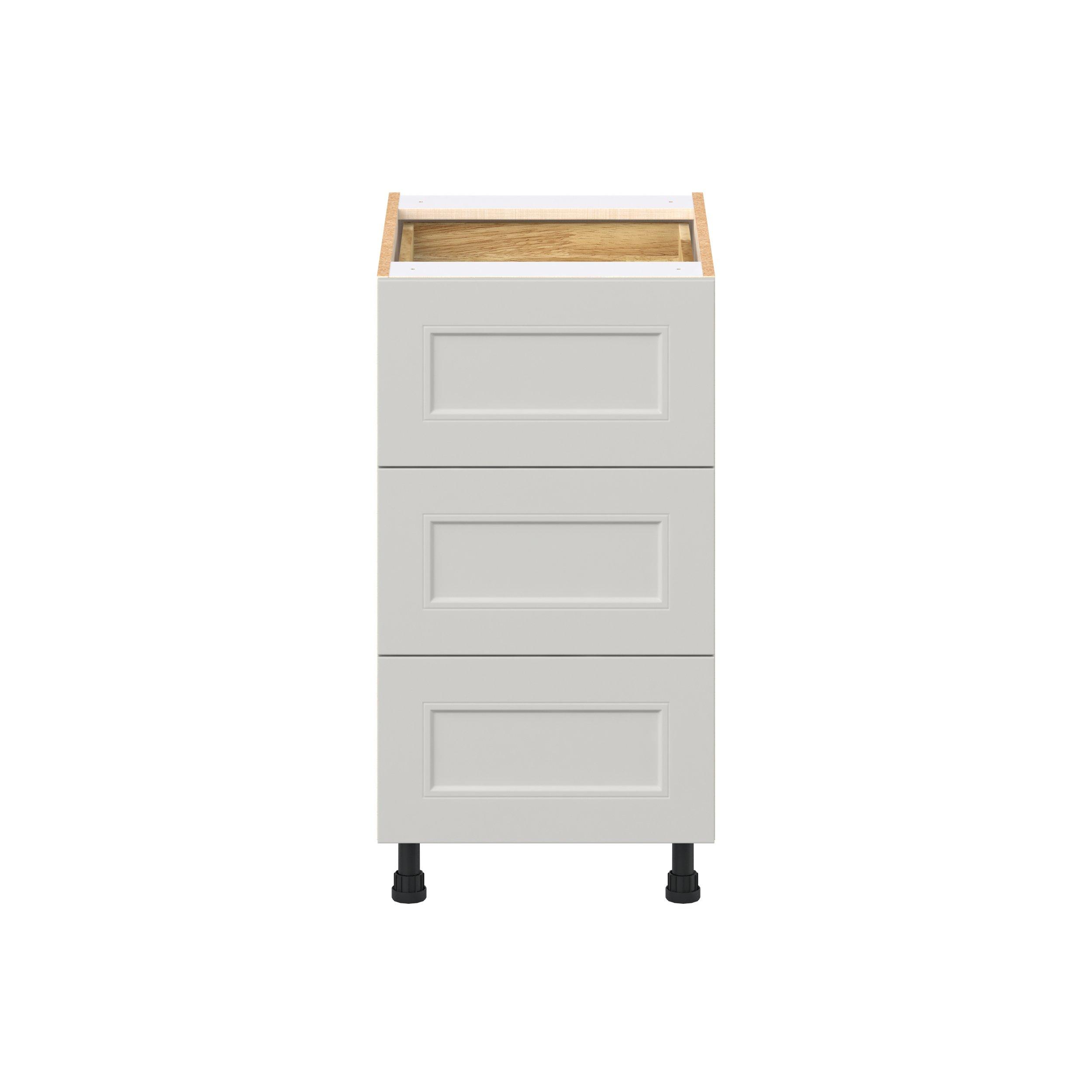 Lenox 18 in. Painted Light Gray Base Cabinet with Inner Pull-Out Drawer