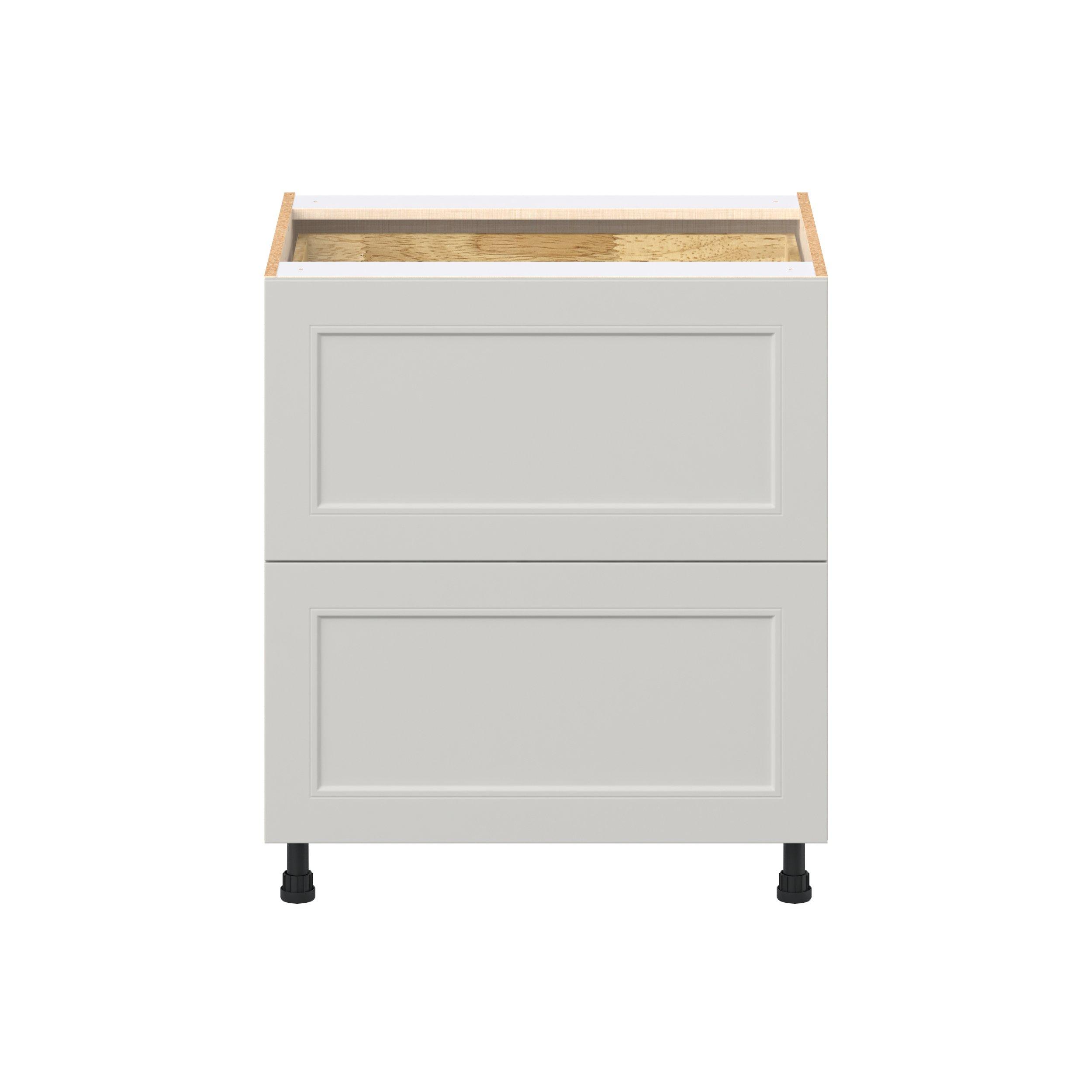 Lenox 30 in. Painted Light Gray Base Cabinet with Inner Pull-Out Drawer