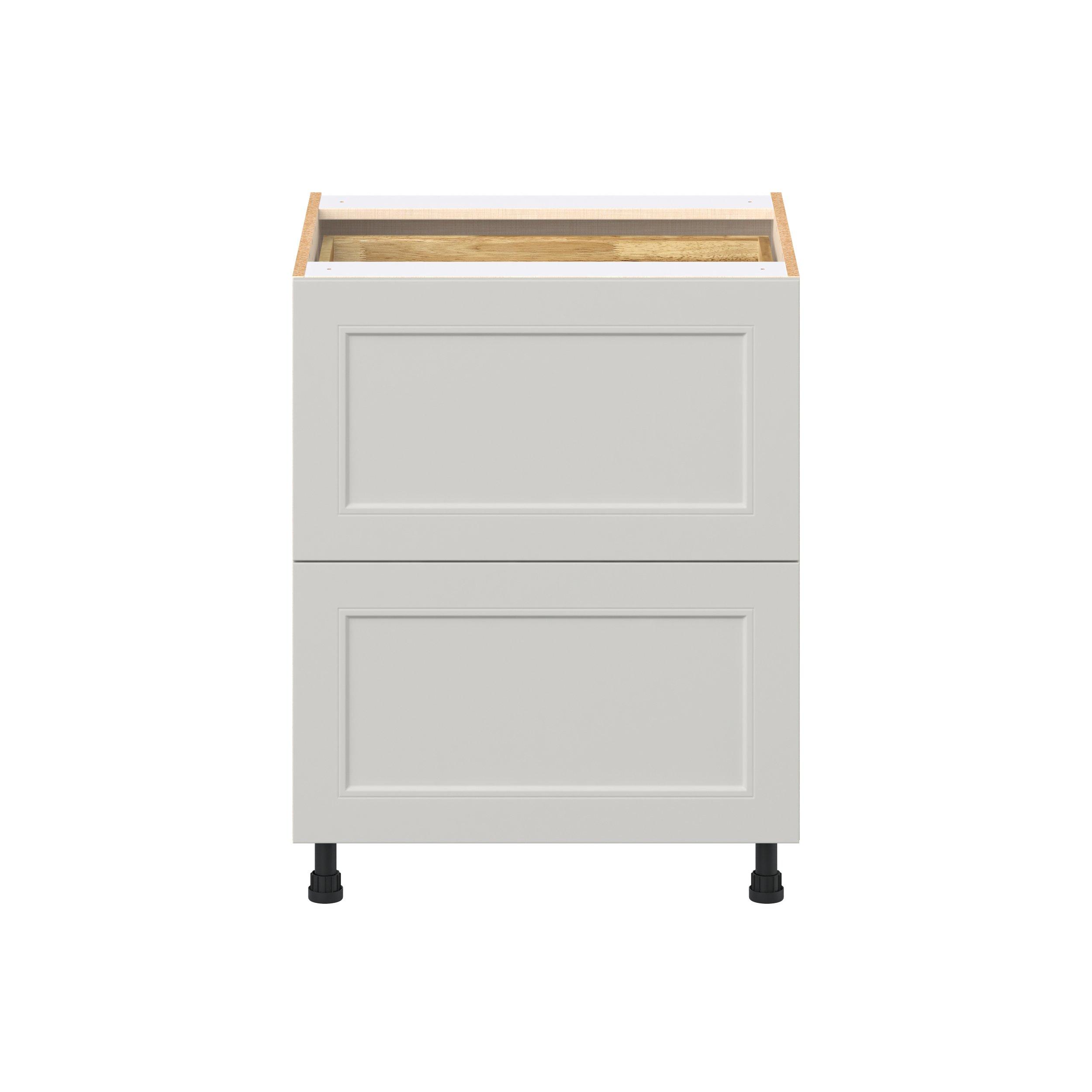 Lenox 27 in. Painted Light Gray Base Cabinet with Inner Pull-Out Drawer