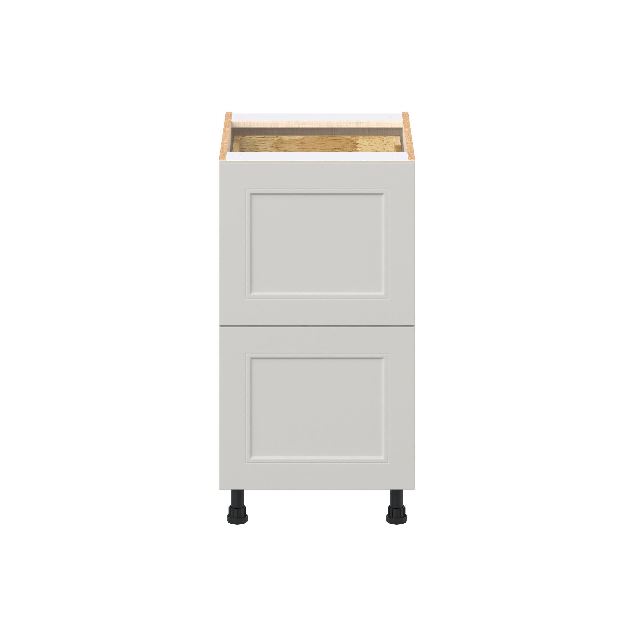 Lenox 18 in. Painted Light Gray Base Cabinet with Inner Pull-Out Drawer