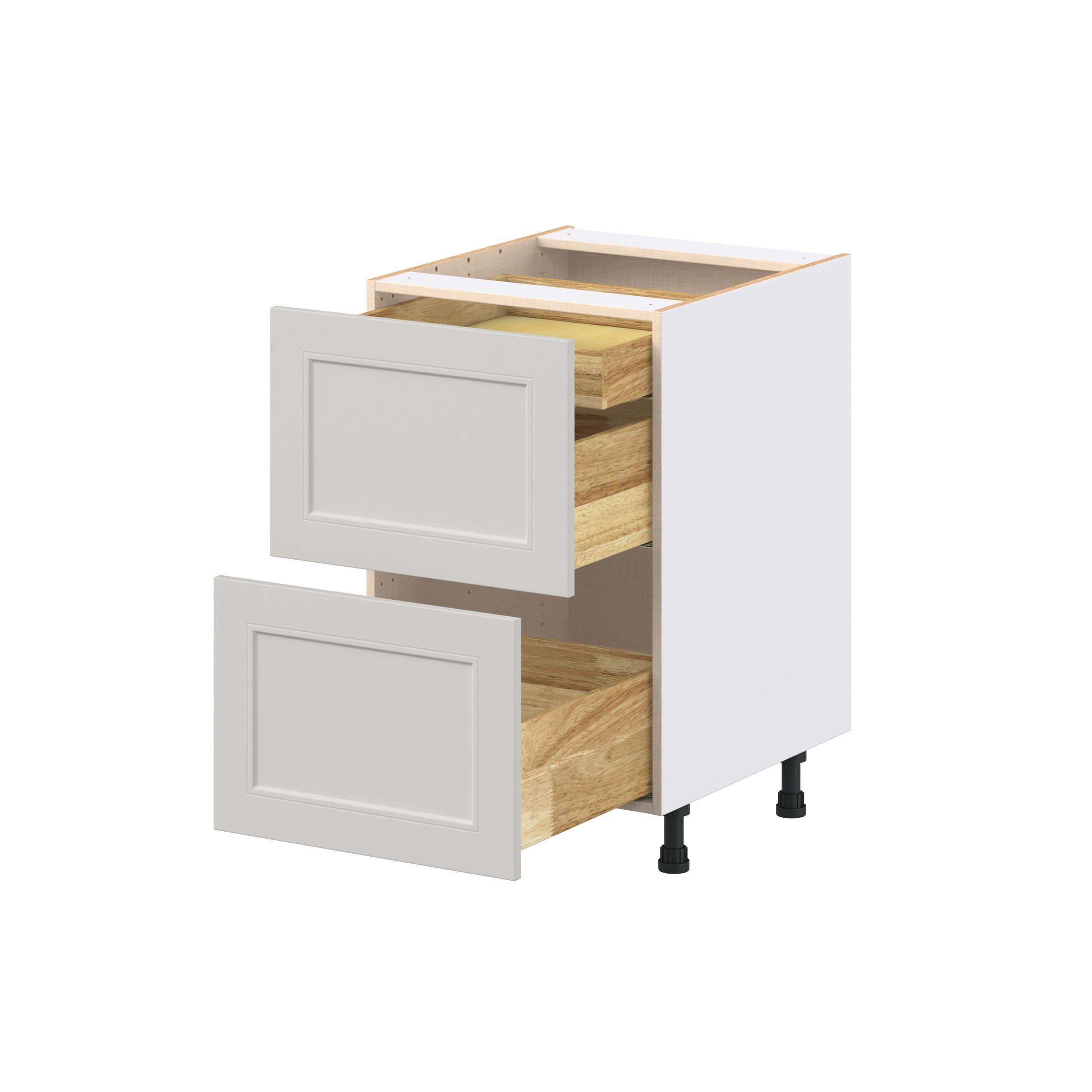 Lenox 21 in. Painted Light Gray Base Cabinet with Inner Pull-Out Drawer