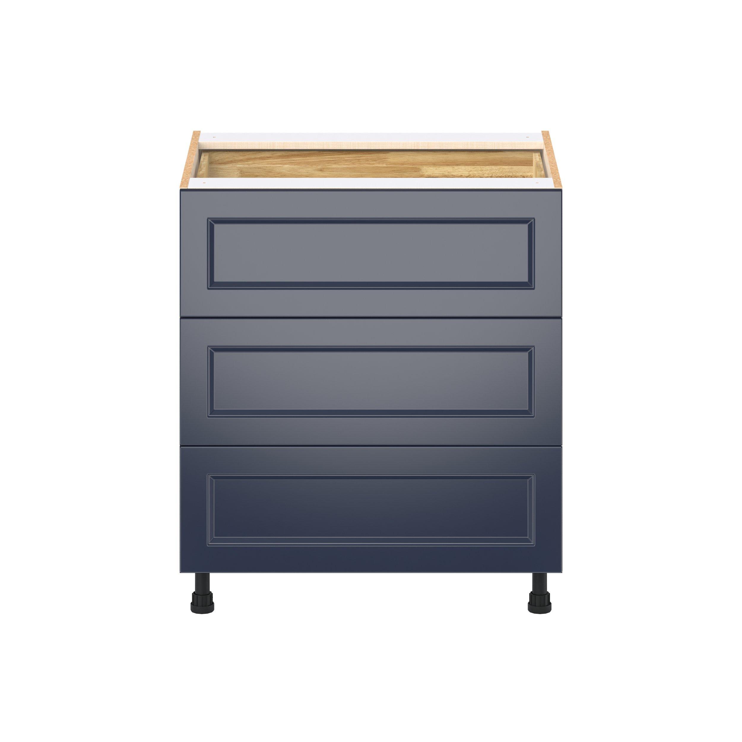 Peachtree 30 in. Painted Midnight Blue Base Cabinet with Inner Pull-Out Drawer