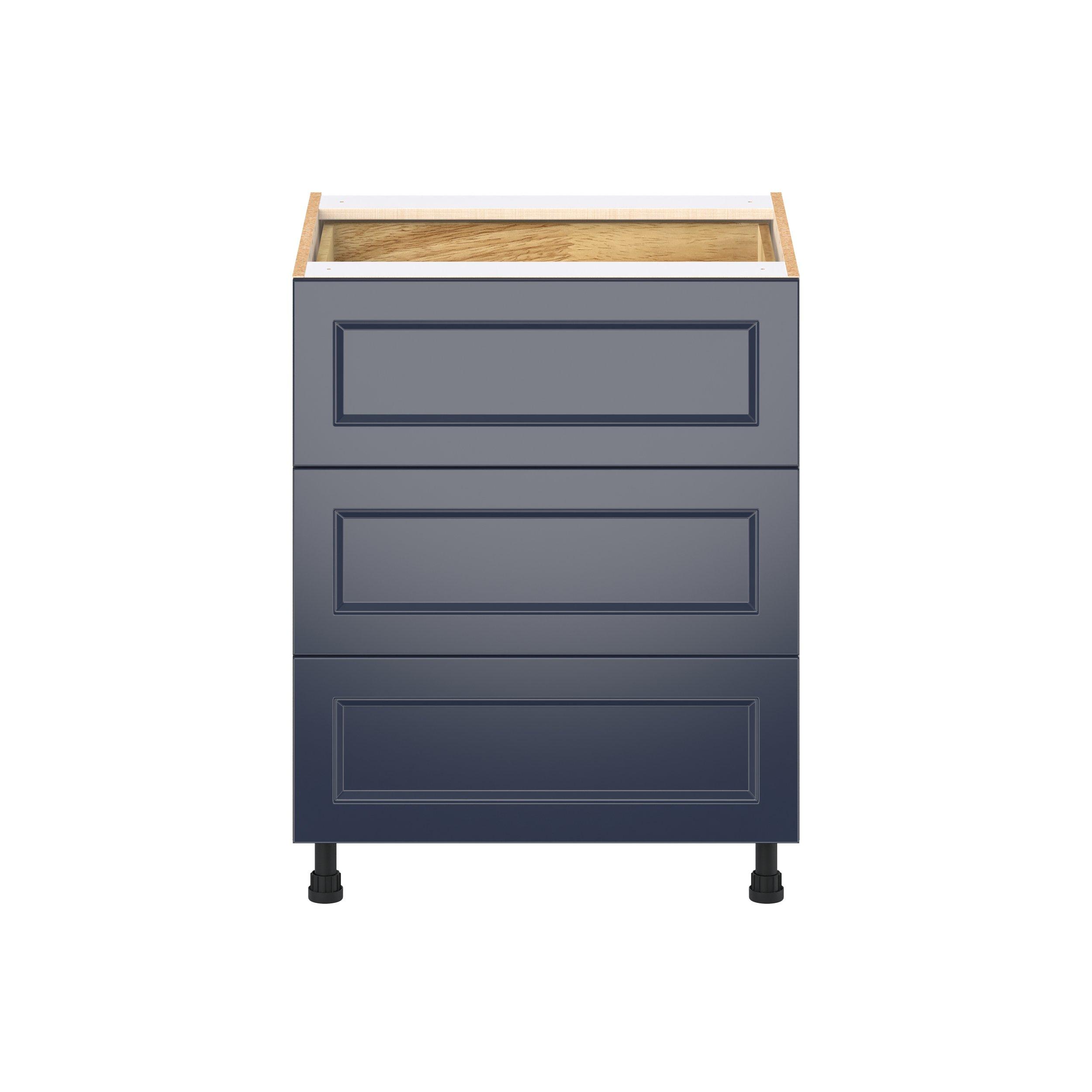 Peachtree 27 in. Painted Midnight Blue Base Cabinet with Inner Pull-Out Drawer