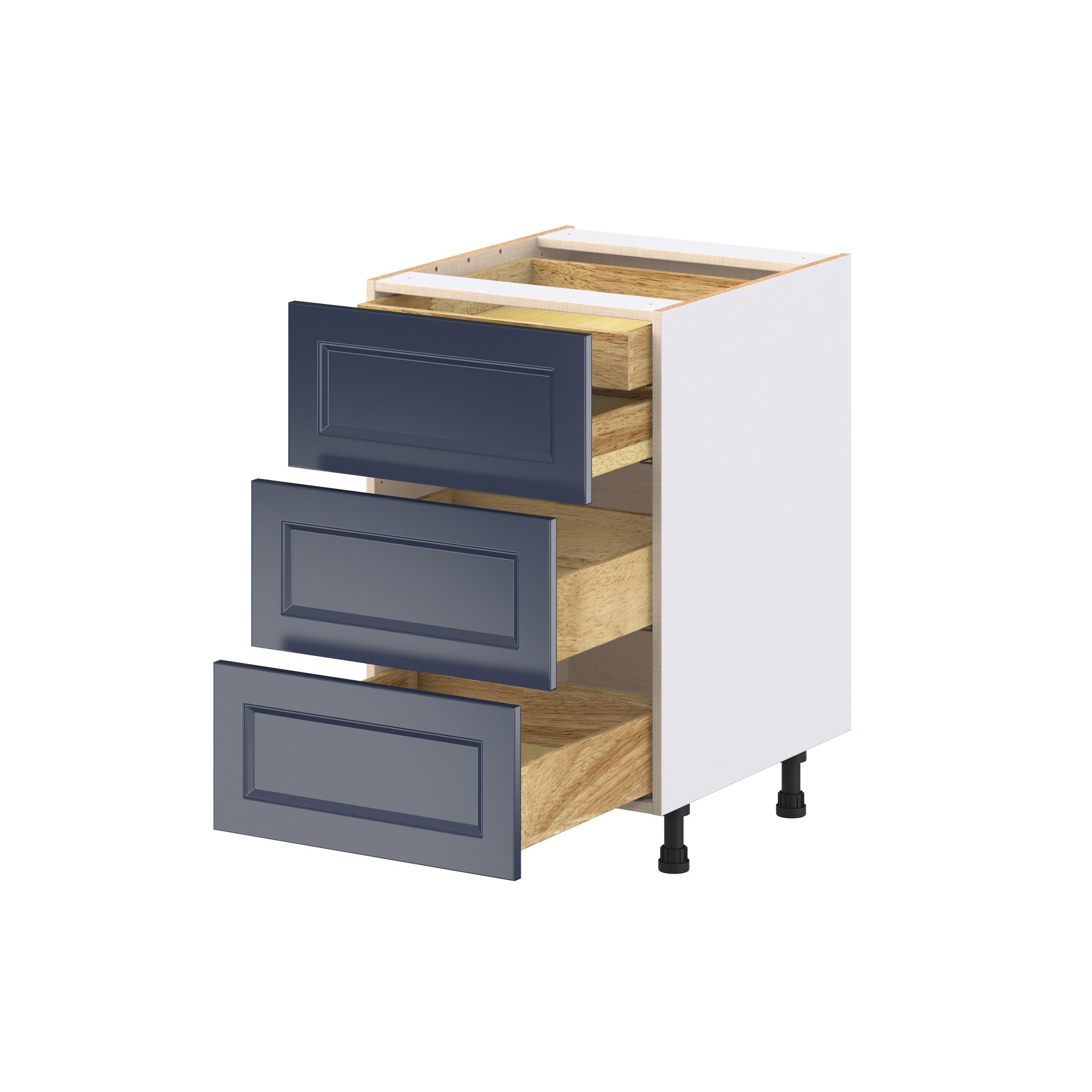 Peachtree 21 in. Painted Midnight Blue Base Cabinet with Inner Pull-Out Drawer