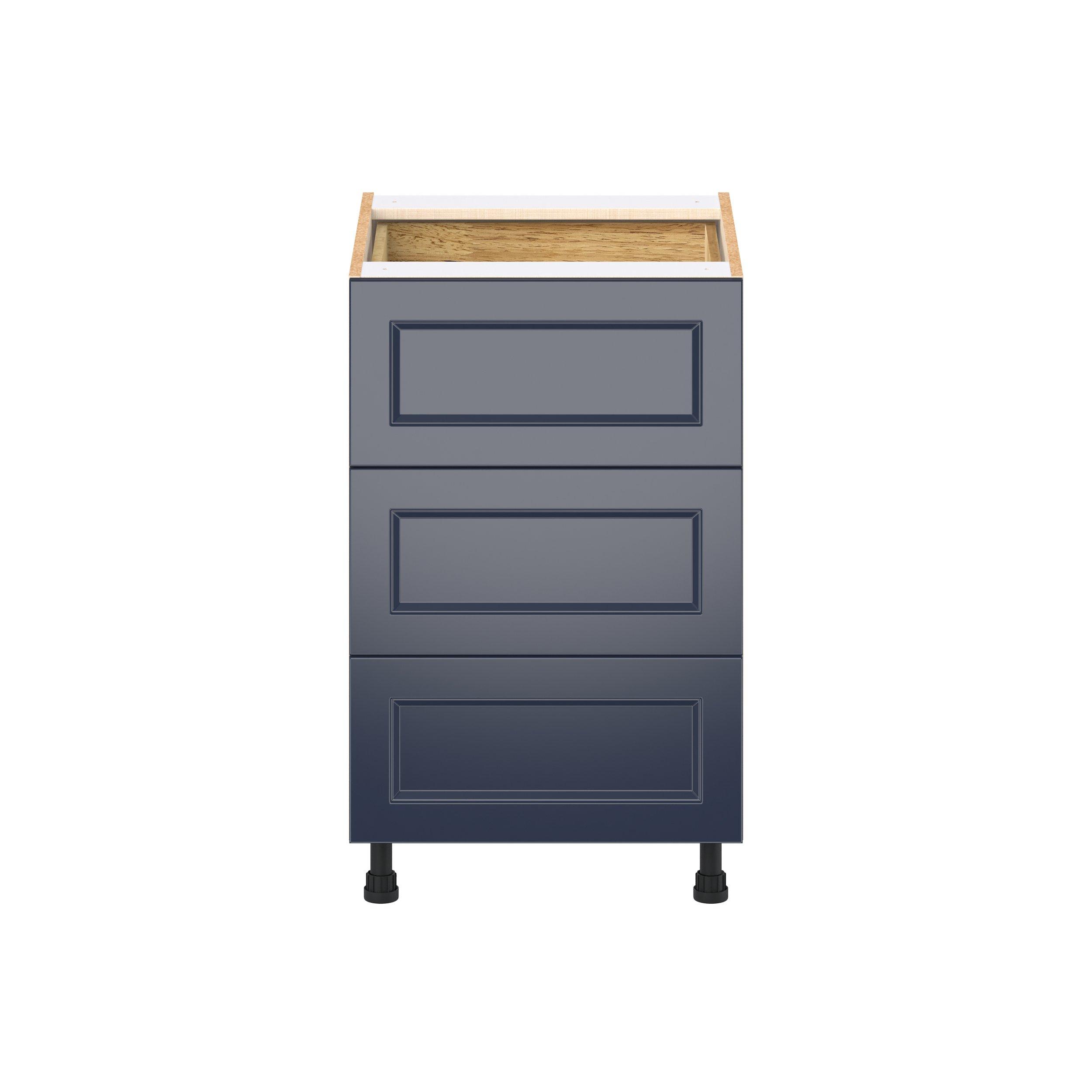 Peachtree 21 in. Painted Midnight Blue Base Cabinet with Inner Pull-Out Drawer