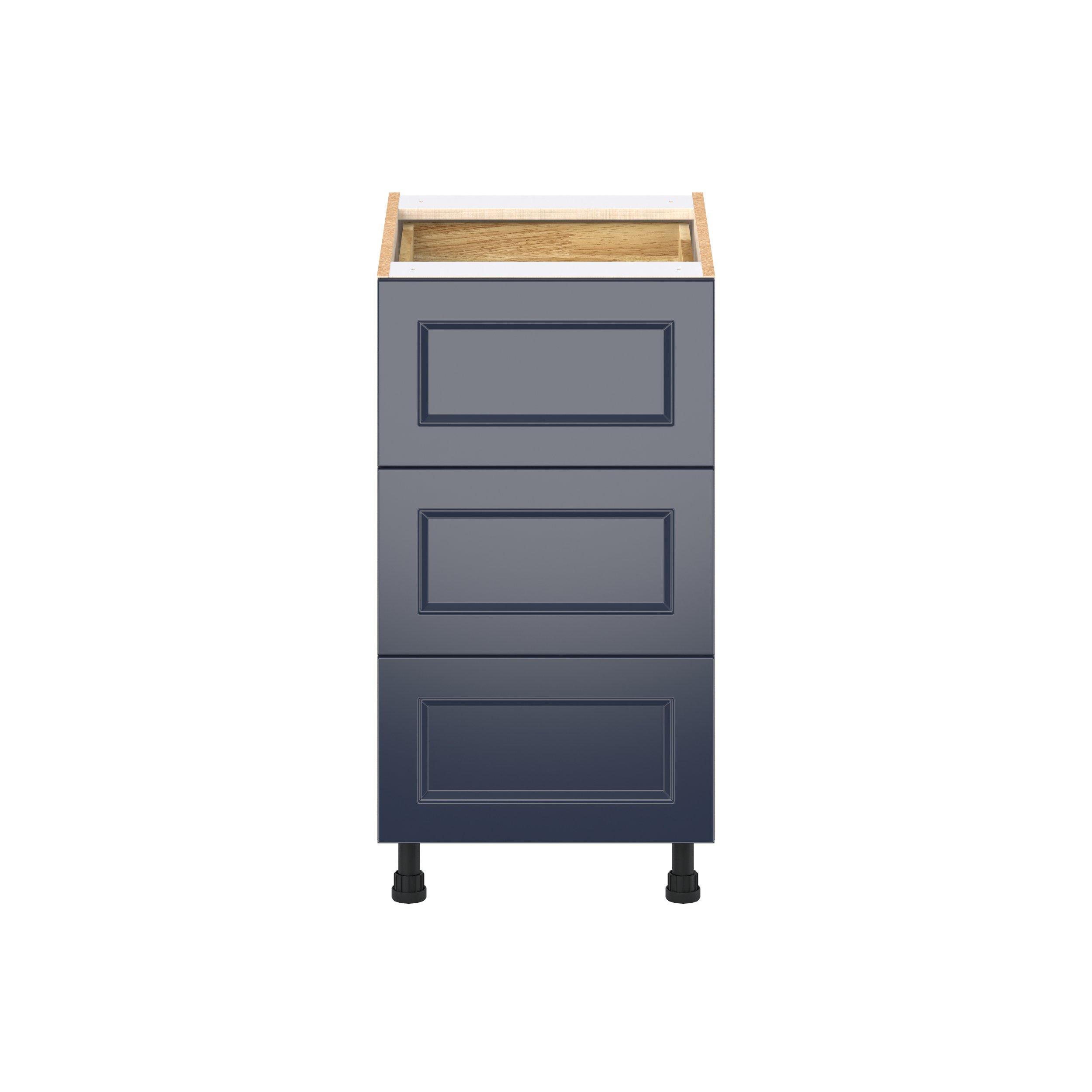 Peachtree 18 in. Painted Midnight Blue Base Cabinet with Inner Pull-Out Drawer