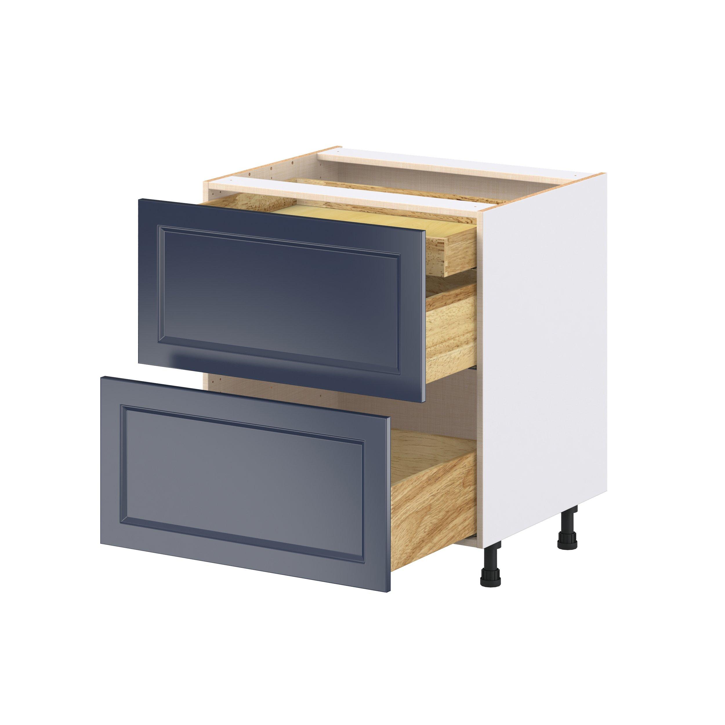 Peachtree 30 in. Painted Midnight Blue Base Cabinet with Inner Pull-Out Drawer