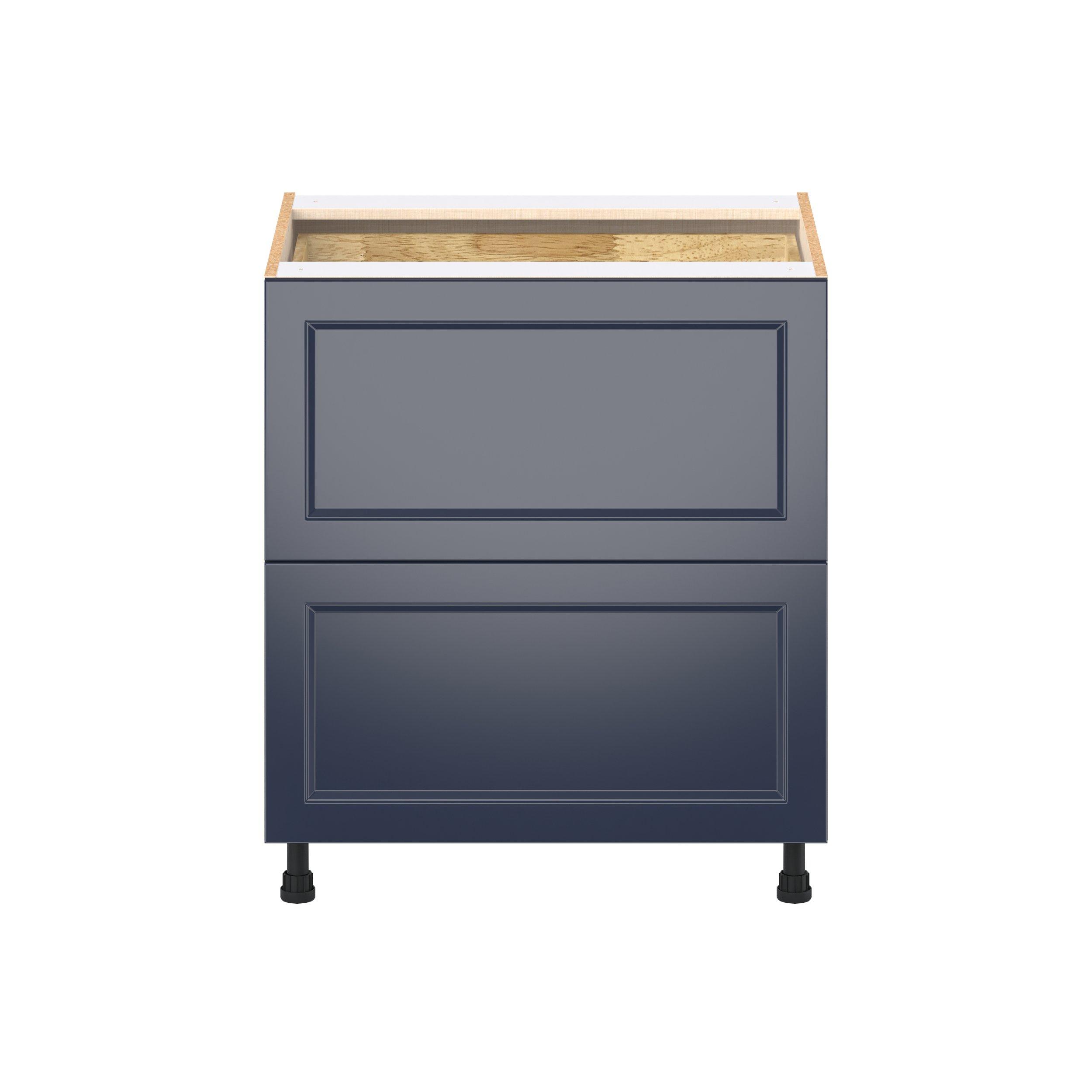 Peachtree 30 in. Painted Midnight Blue Base Cabinet with Inner Pull-Out Drawer