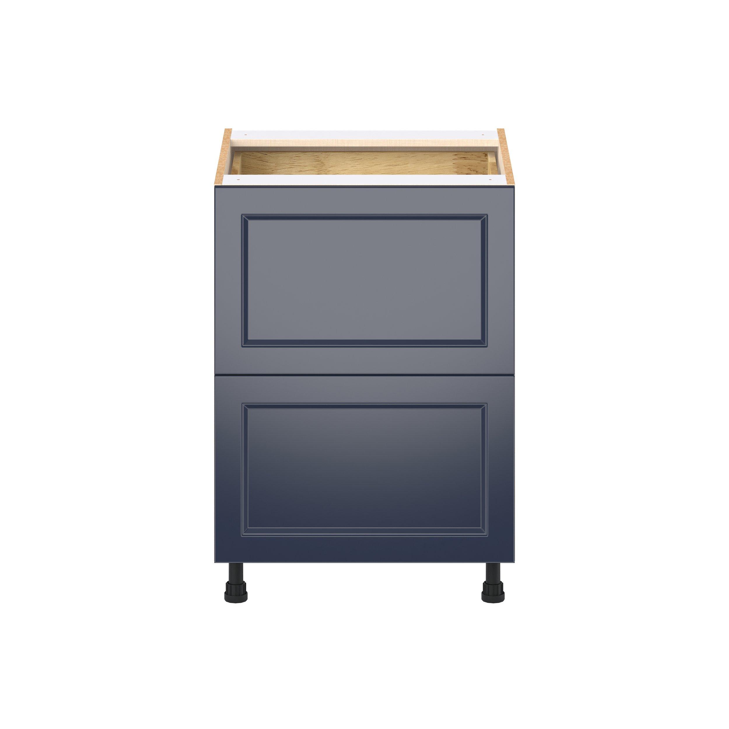 Peachtree 24 in. Painted Midnight Blue Base Cabinet with Inner Pull-Out Drawer