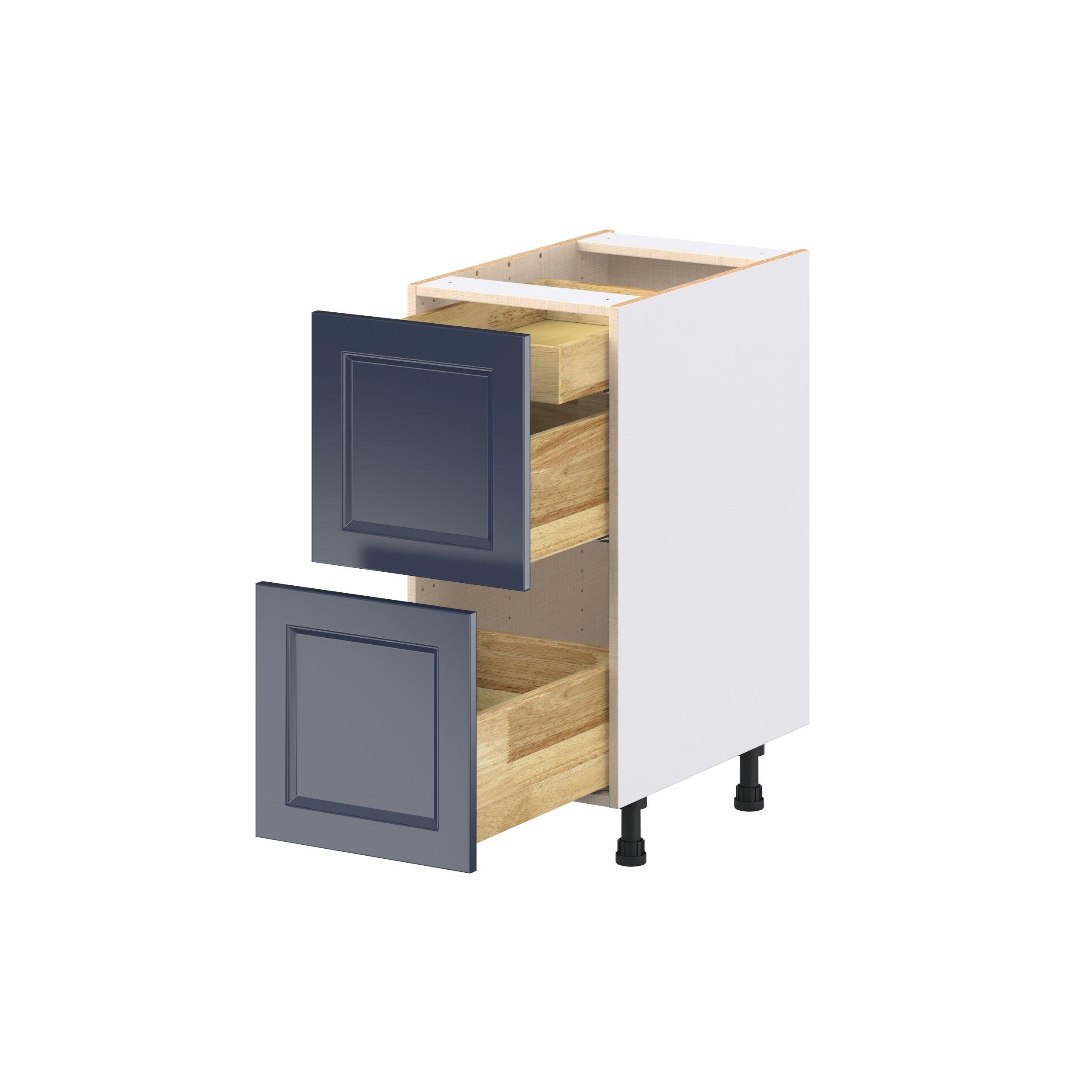Peachtree 15 in. Painted Midnight Blue Base Cabinet with Inner Pull-Out Drawer