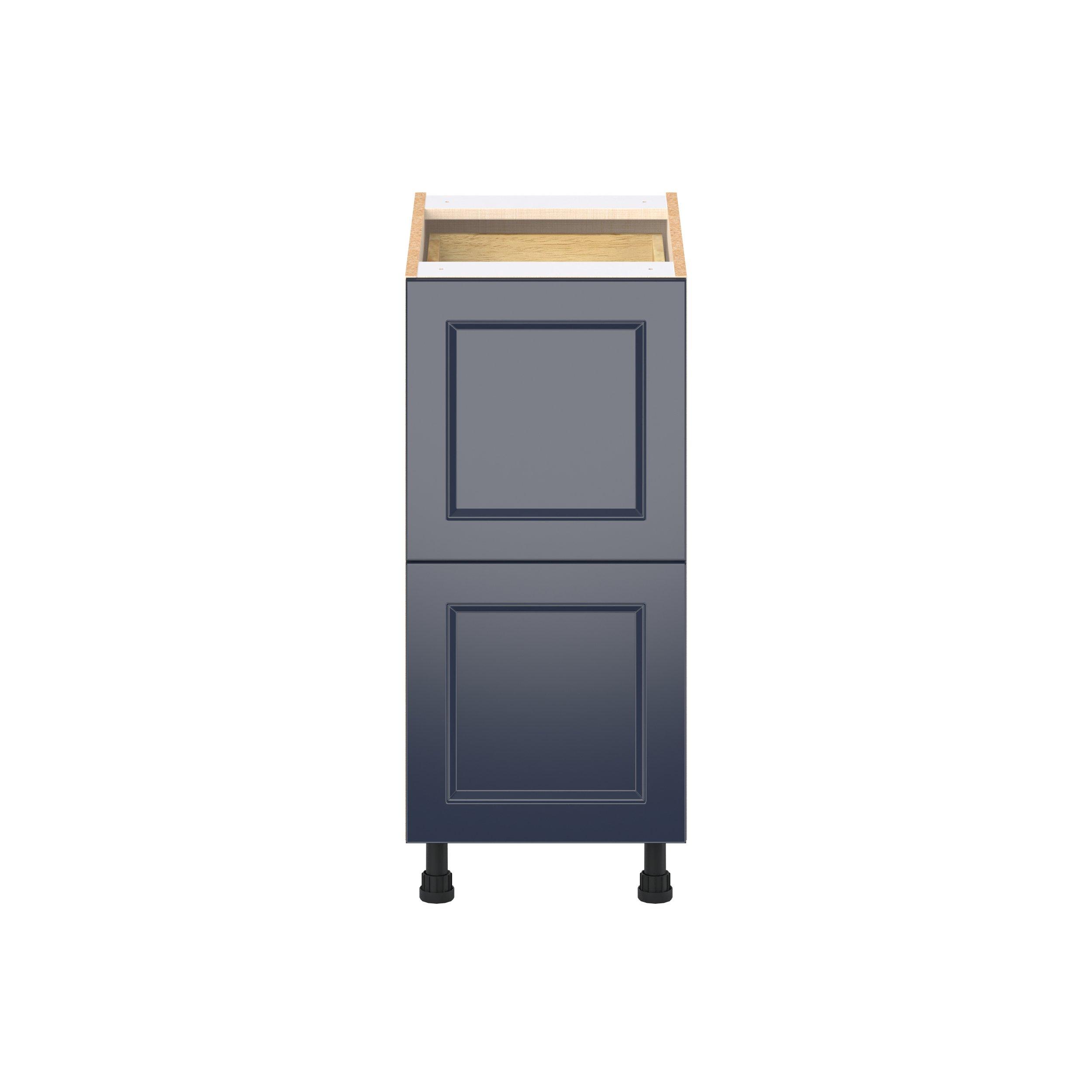 Peachtree 15 in. Painted Midnight Blue Base Cabinet with Inner Pull-Out Drawer