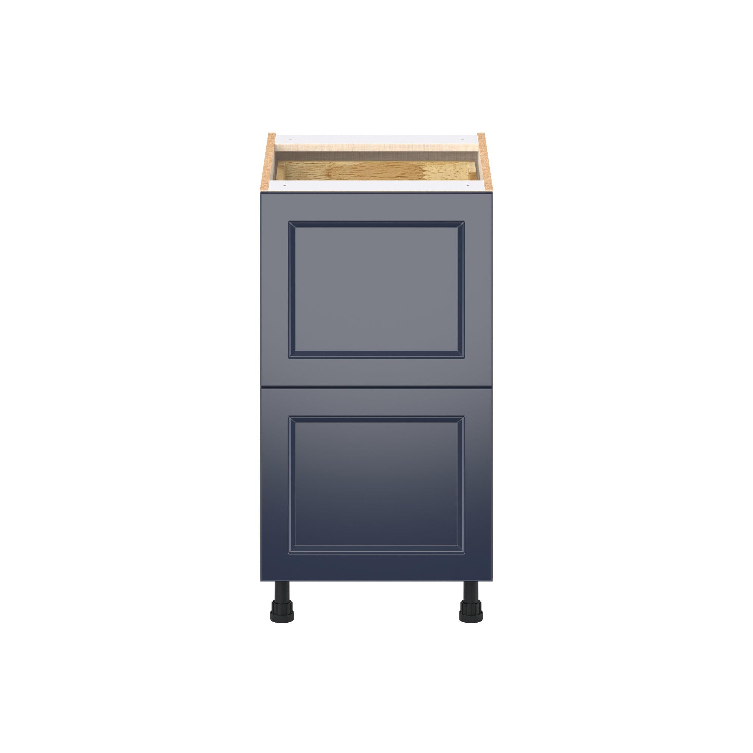 Peachtree 18 in. Painted Midnight Blue Base Cabinet with Inner Pull-Out Drawer