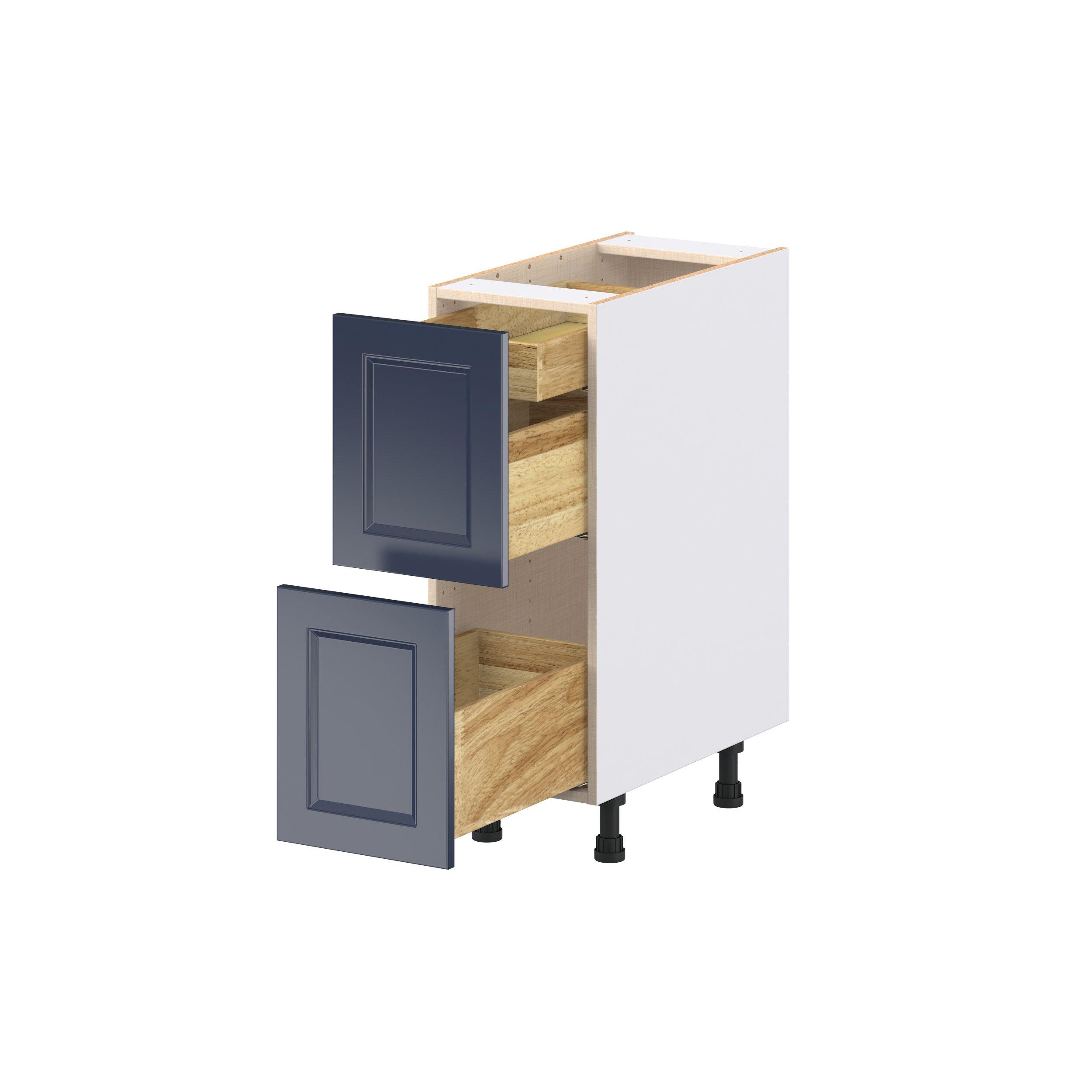 Peachtree 12 in. Painted Midnight Blue Base Cabinet with Inner Pull-Out Drawer