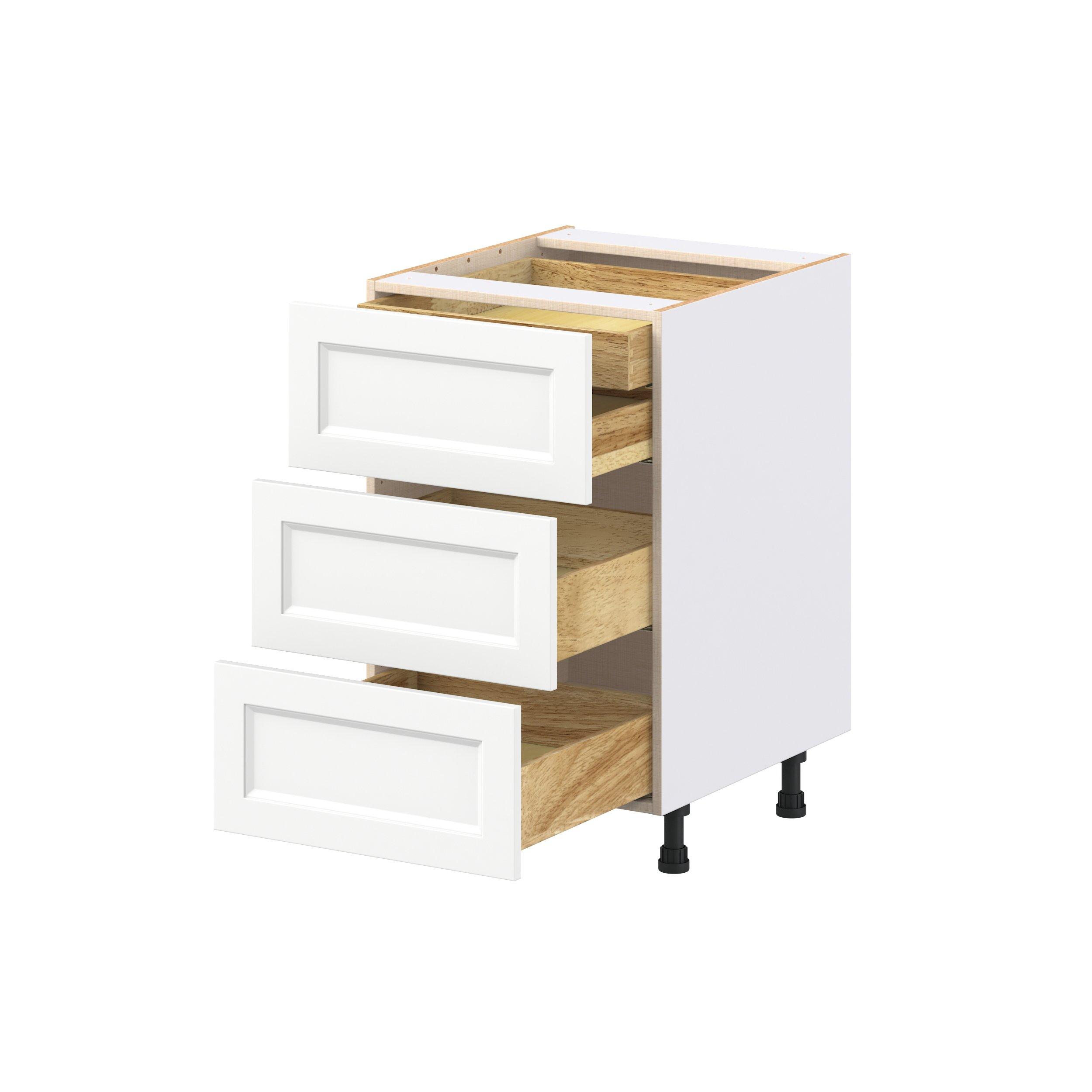 Peachtree 21 in. Painted Bright White Base Cabinet with Inner Pull-Out Drawer